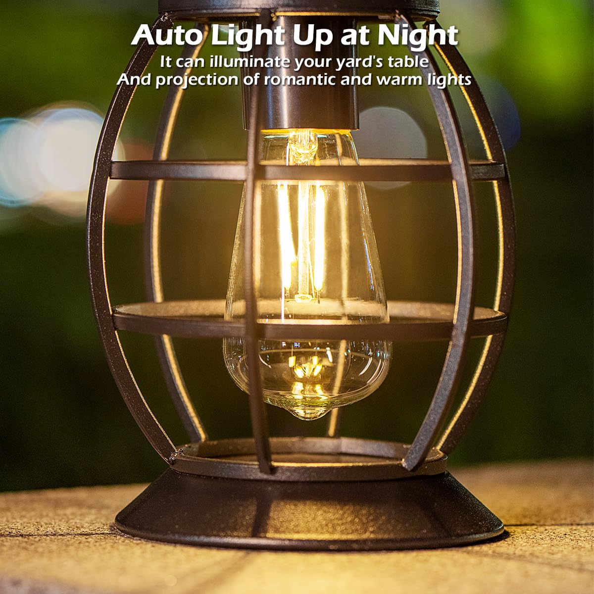 Leidrail Solar Lantern Outdoor Hanging Waterproof Lights, Metal Led Lanterns Sun Powered Landscape Decor For Table Garden Yard P