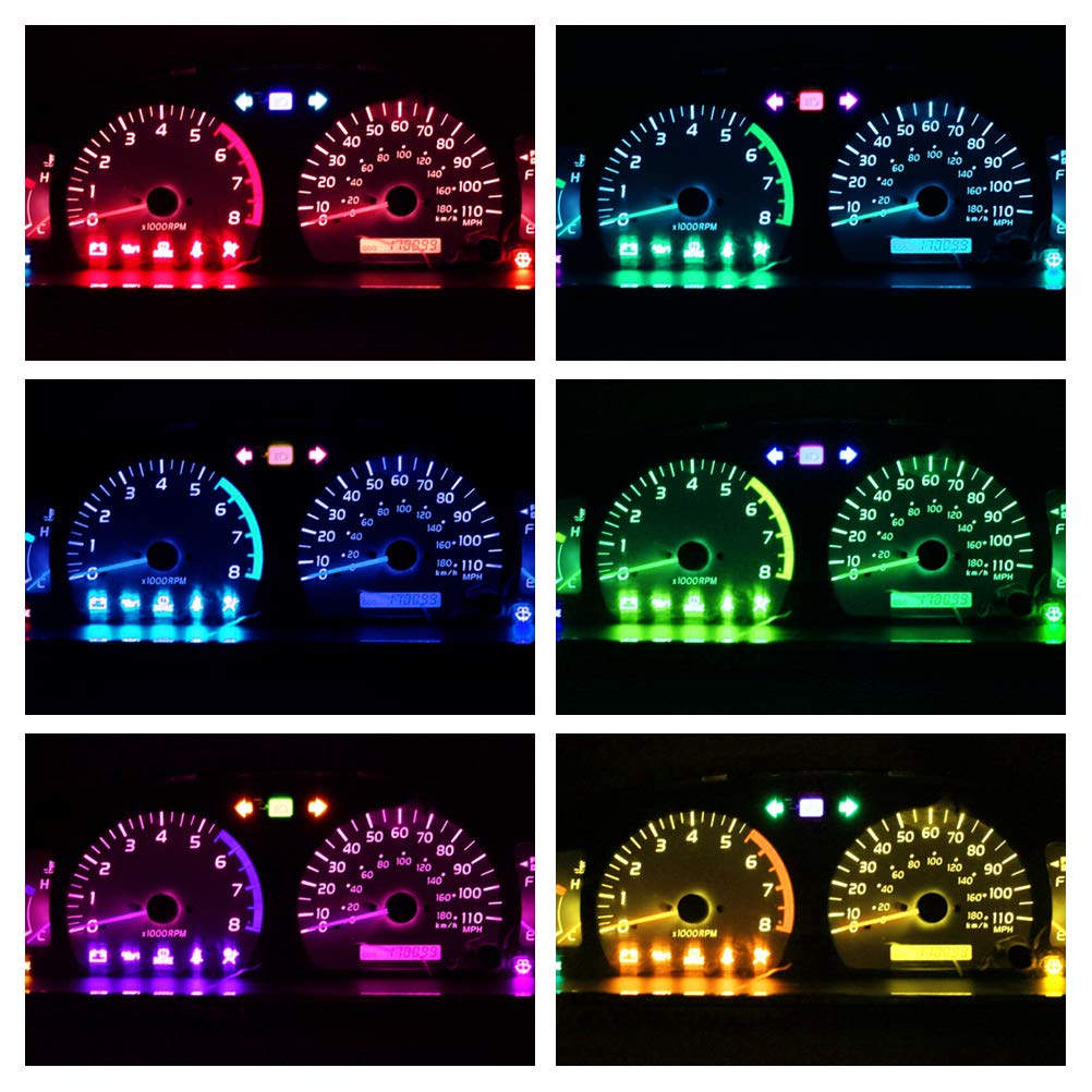 Wljh 74 Led Bulb Dash Lights Super Bright T5 2721 37 86 286 Wedge Pc74 Twist Socket Automotive Instrument Panel Gauge Light Kits