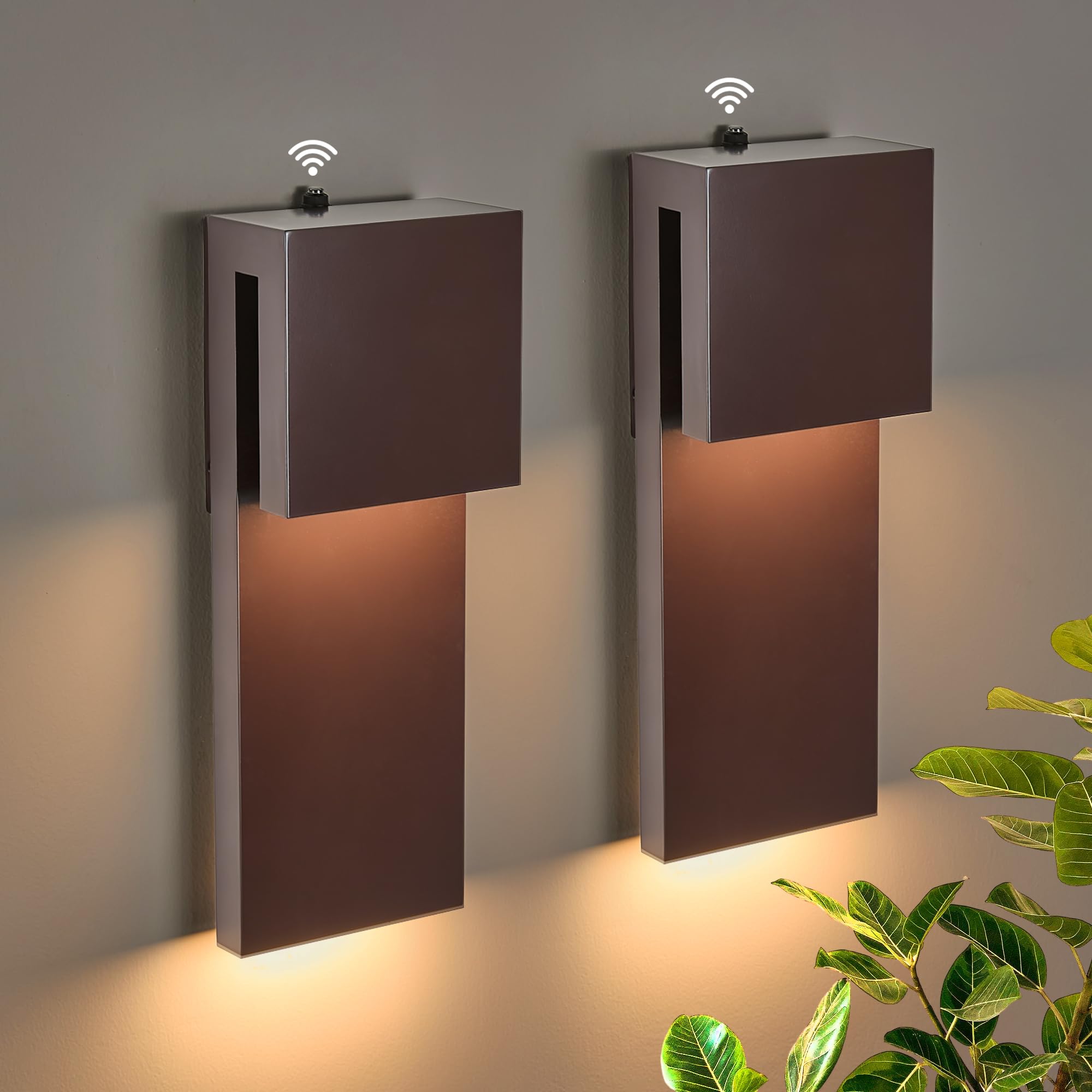Tarentlight Outdoor Light Fixtures Wall Mount Set of Two, Dusk to Dawn Patio Wall Lamp, Black Exterior Lighting Fixtures for Por