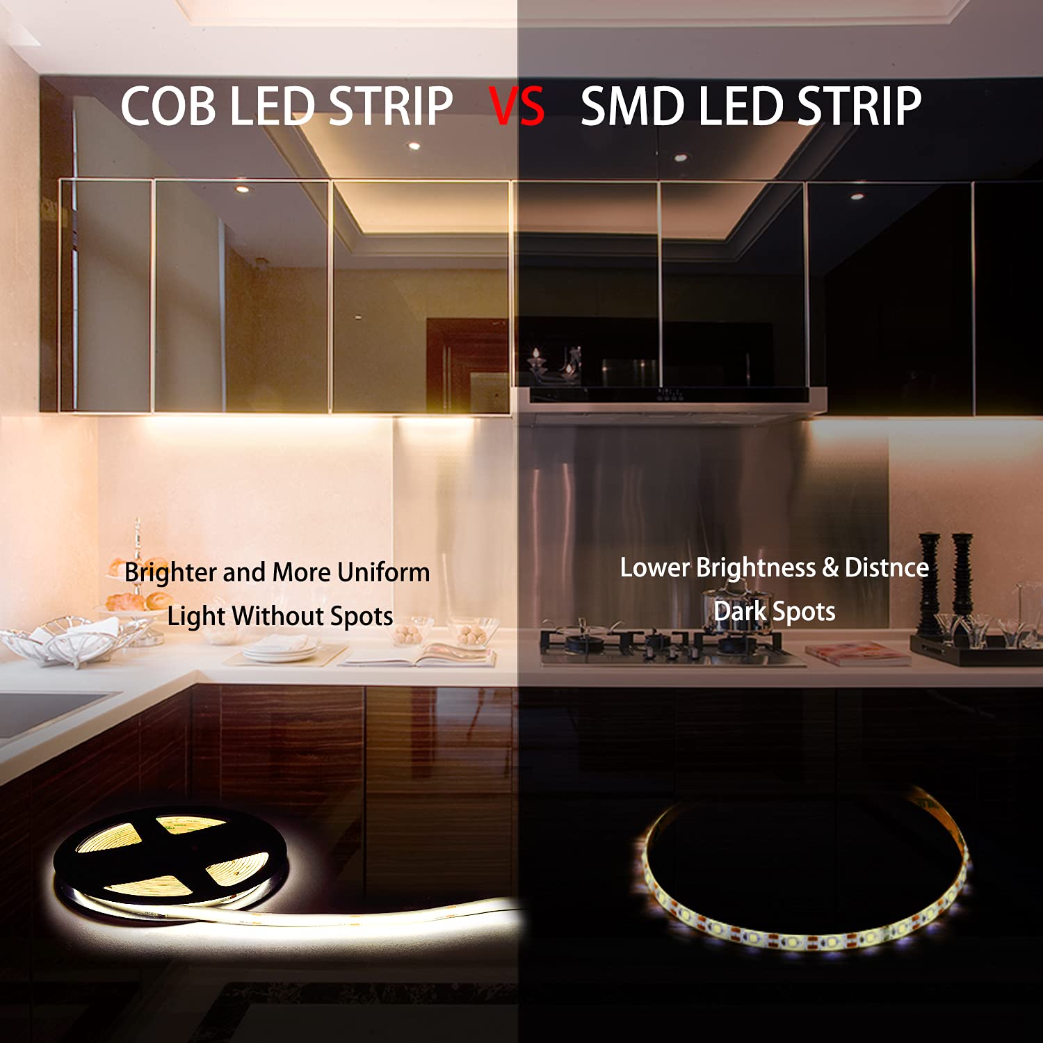 Pandery Led Strip Lights 32.8Ft,Dimmable Cob Led Strip With Adapter And Remote,Superbright 24V Led Tape,Cri90+,2700K Warm White