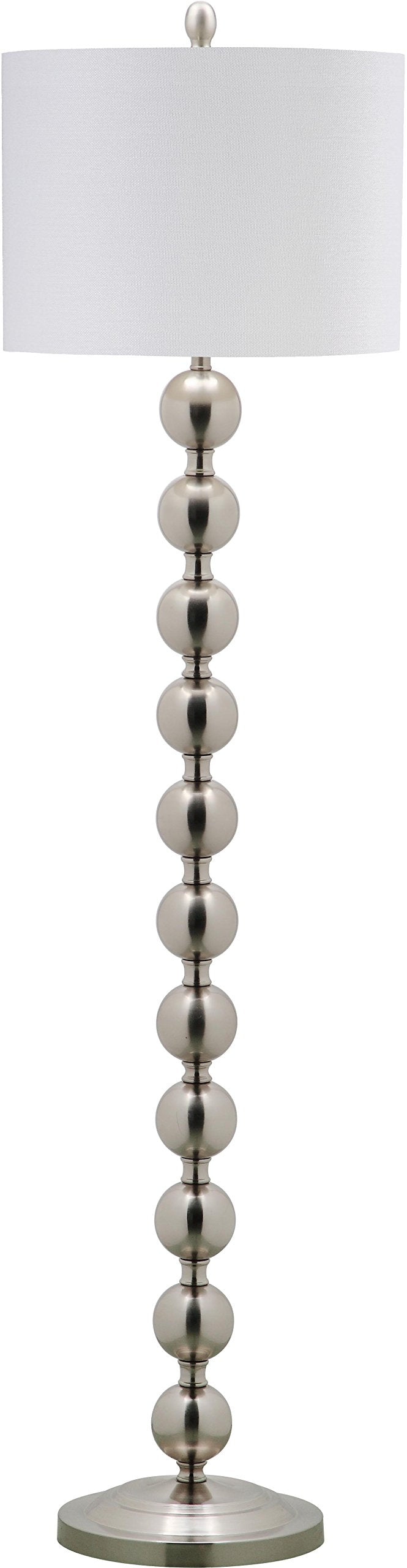 Safavieh Lighting Collection Reflections Modern Farmhouse Stacked Ball Nickel 59-Inch Living Room Bedroom Home Office Standing F