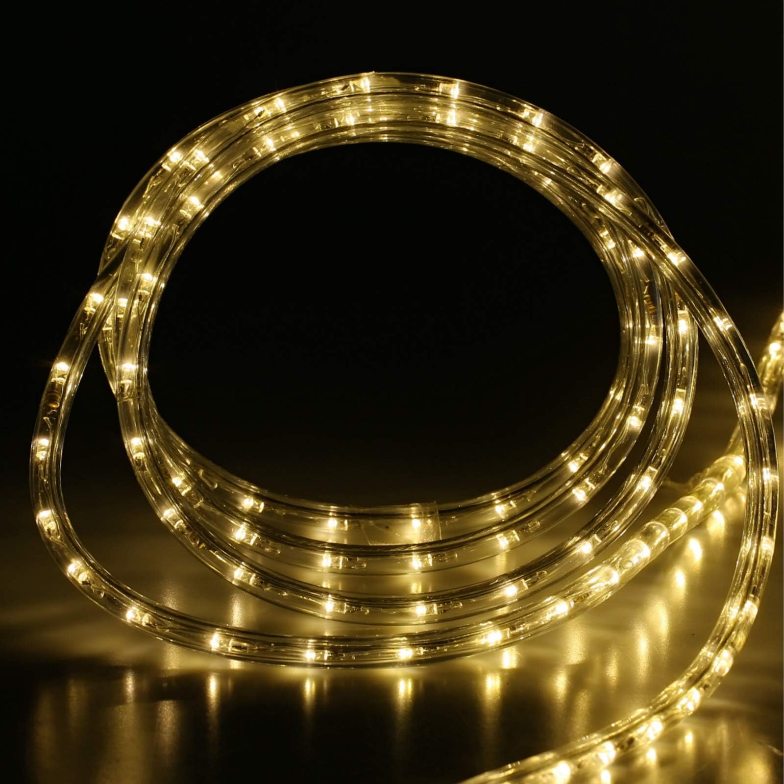 Buyagn Led Rope Light  20Ft Led Strip Lights Outdoor Waterproof Decorative Lighting For Indoor/Outdoor Decorations  Deck  Patio  Party And Bedroom Decorations (Wram White)