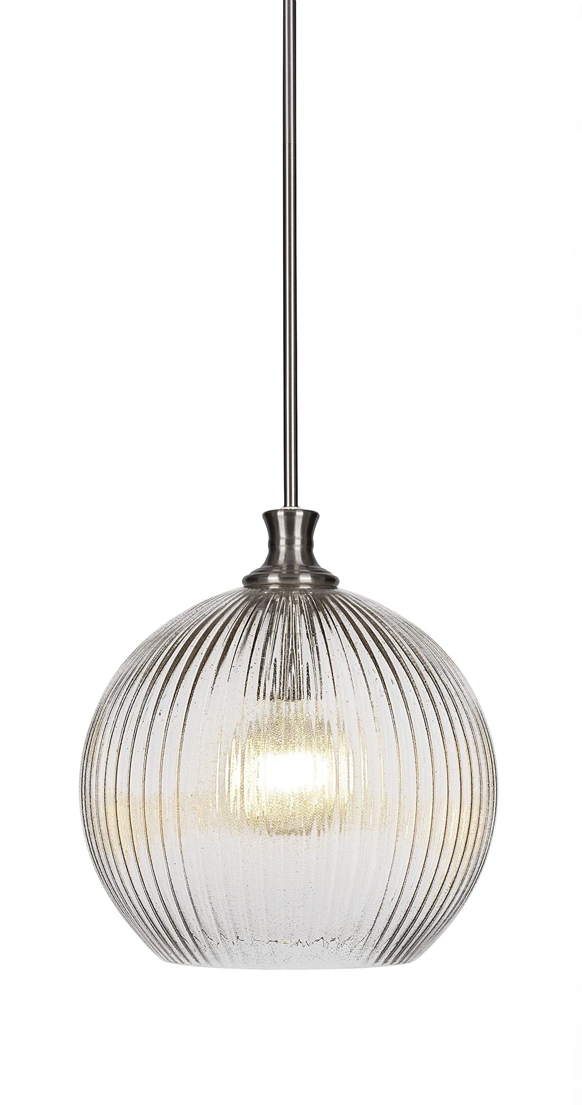 Toltec Lighting Carina 1 Light Pendant in Brushed Nickel (74-BN-4678-LED45C)