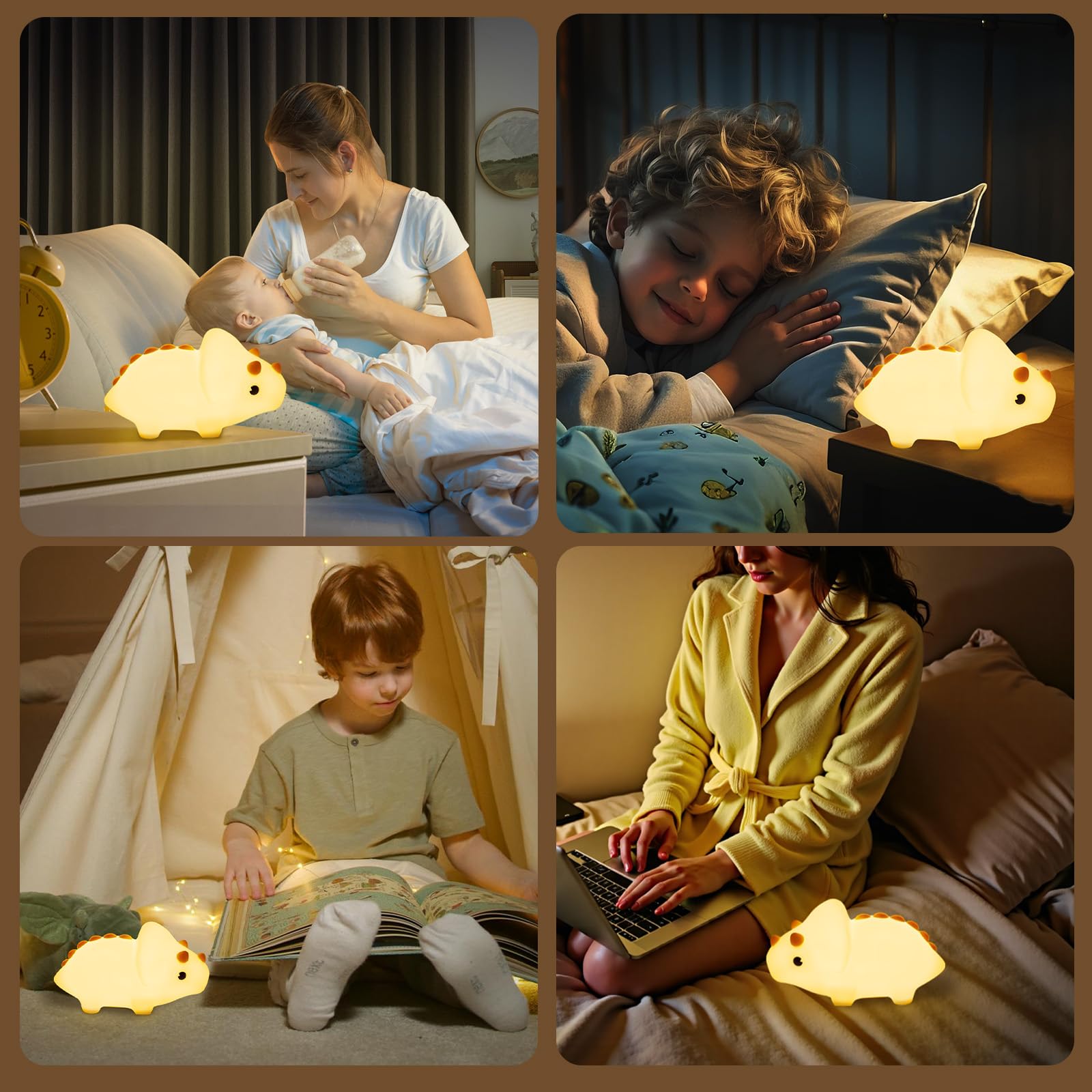 yeklike Kids Night Light, Cute Silicone Eagle, Adjustable 3 Levels of Brightness, Suitable for Crib, Toddler Bed, Girls and Boys