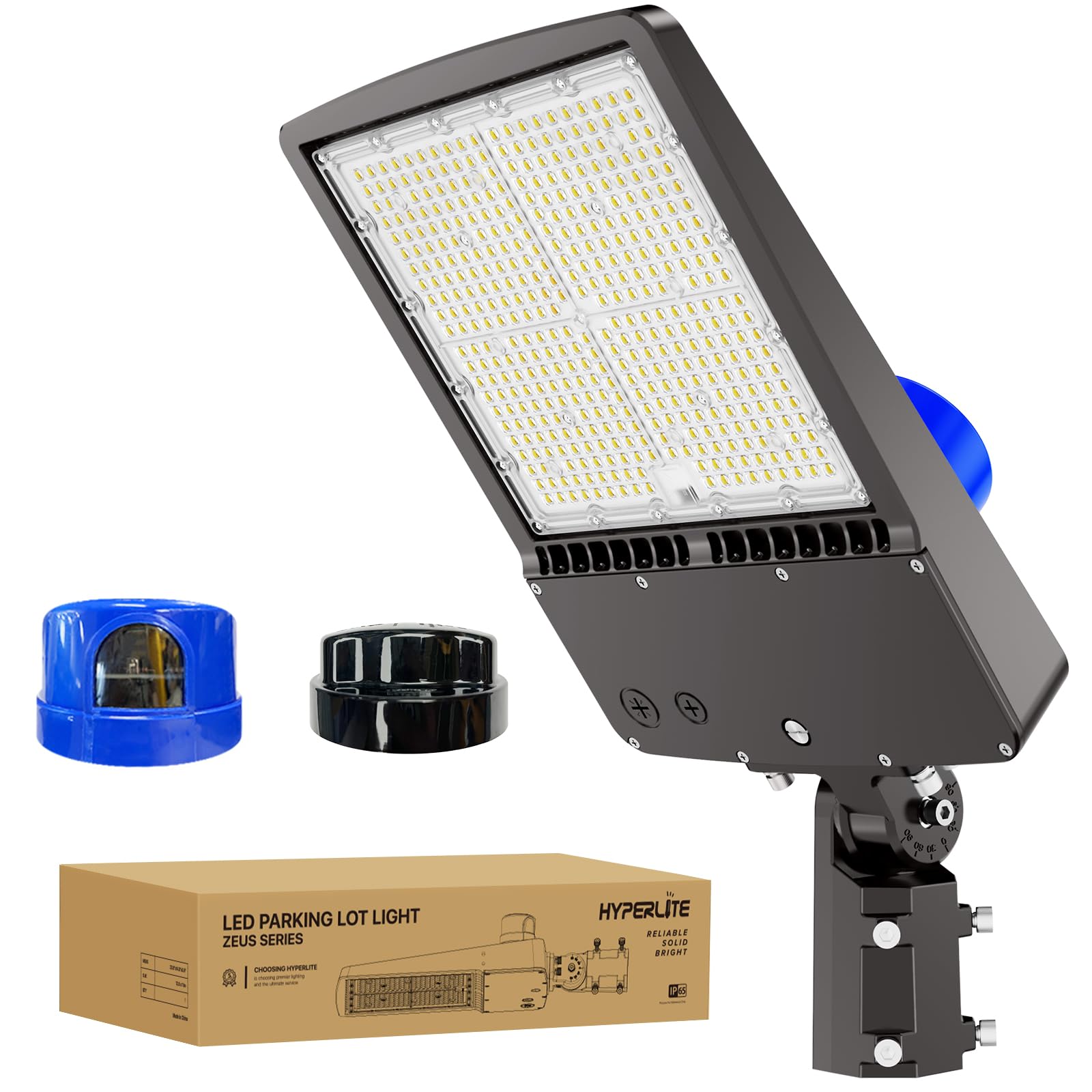 HYPERLITE 300W LED Parking Lot Lights 45000lm 5000K Bronze Aluminum Model SAZE-300WSFM-1PC with Photocell