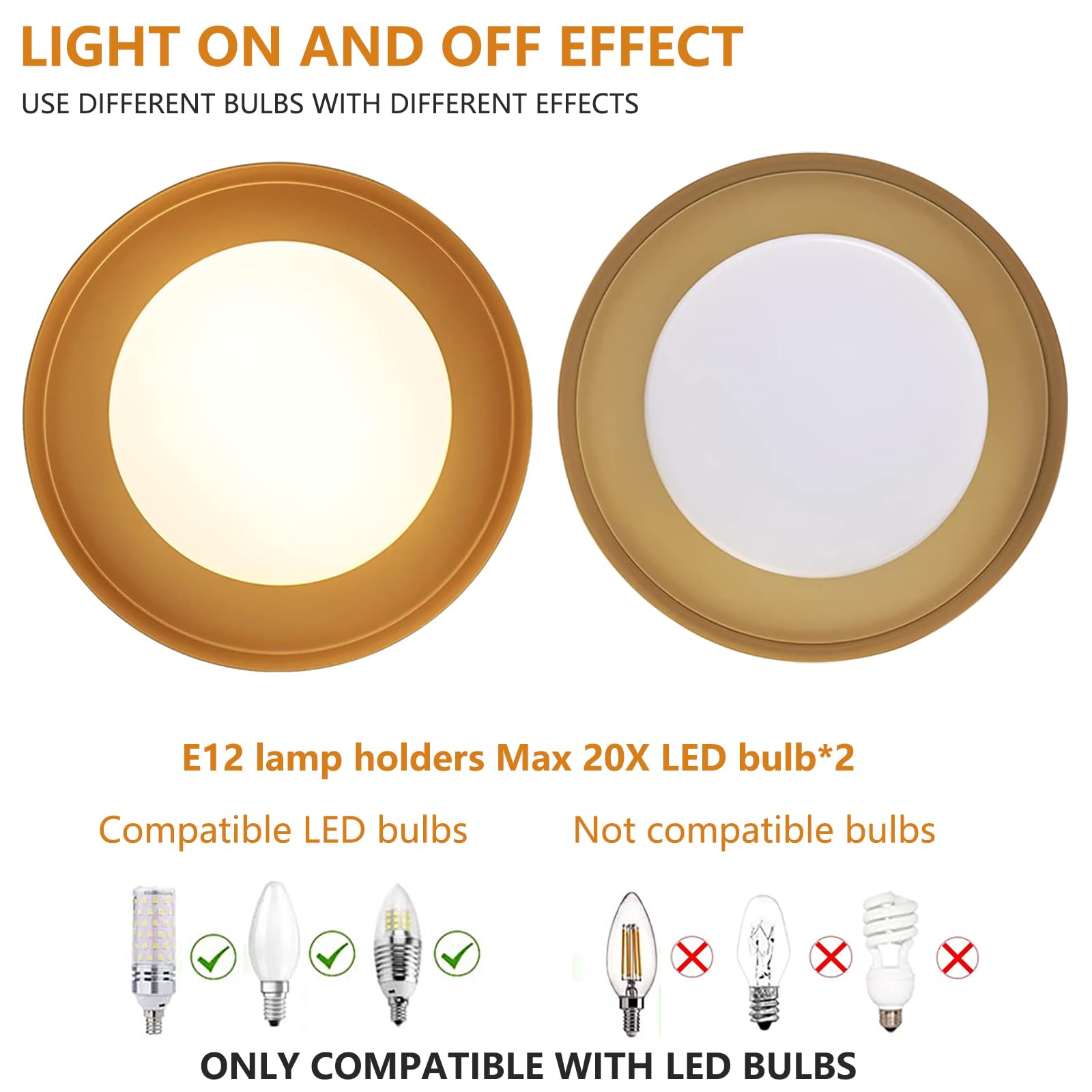 Mivenda Modern Flush Mount Ceiling Light Minimalist Close To Ceiling Lighting Fixture Gold Circular Ceiling Lamp For Bedroom Dining Room Entry Hallway Balcony  Bathroom (12.5
