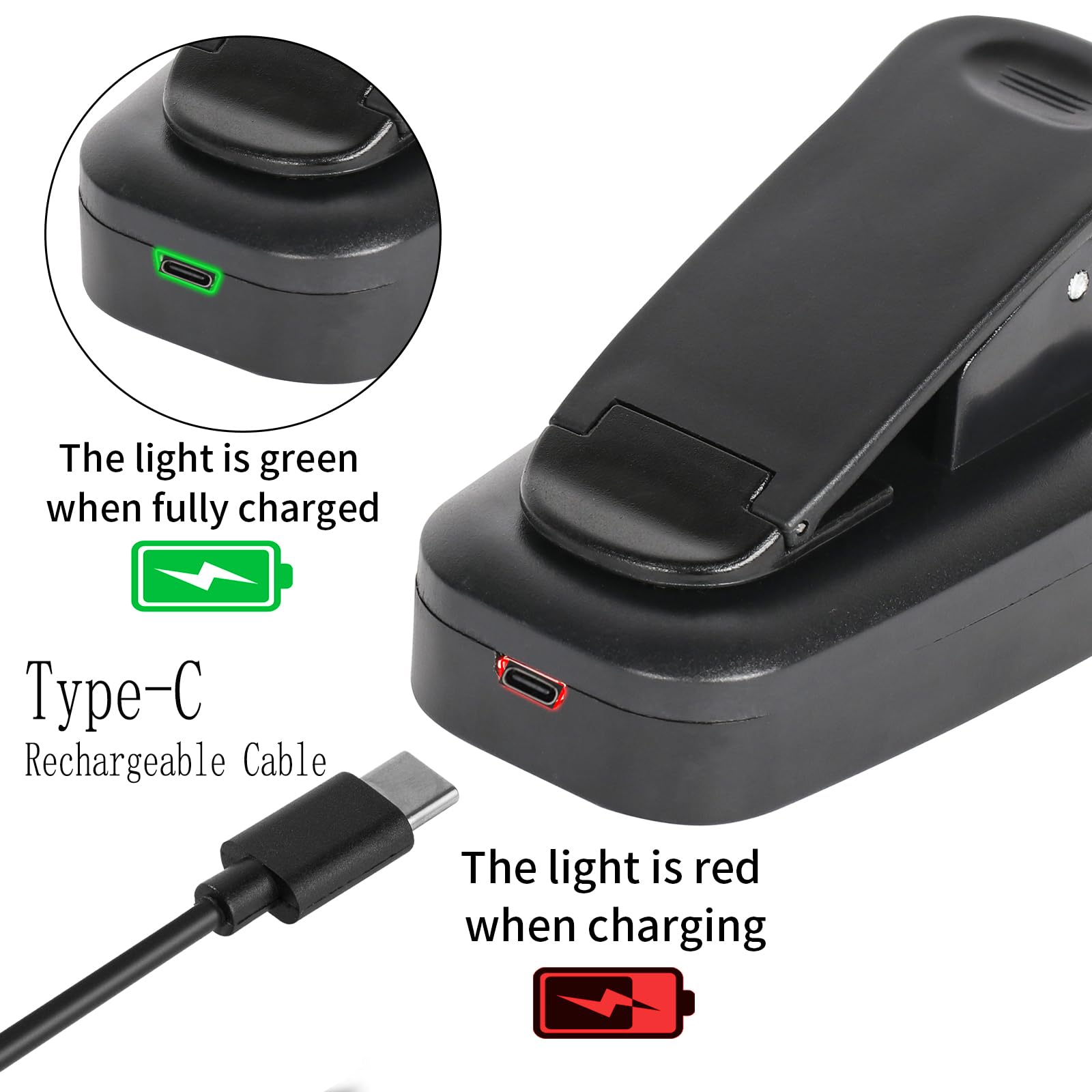 Hilngav Usb-C Rechargeable Book Light For Reading In Bed 3 Pack, 6 Leds With 3 Color Temperature Reading Light, Easily Clip On To A Small Mini Lightweight Book For Read Kids