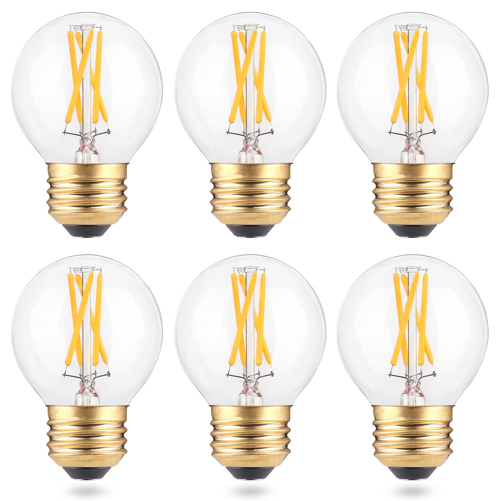Eq Lighting Dimmable A15 E26 Led Bulb  Soft Warm 3000K  40Watt Equivalent Vintage Ceiling Fan Light Bulbs  Antique Globe Desk/Table Lamp  4W 400Lm  6 Pack