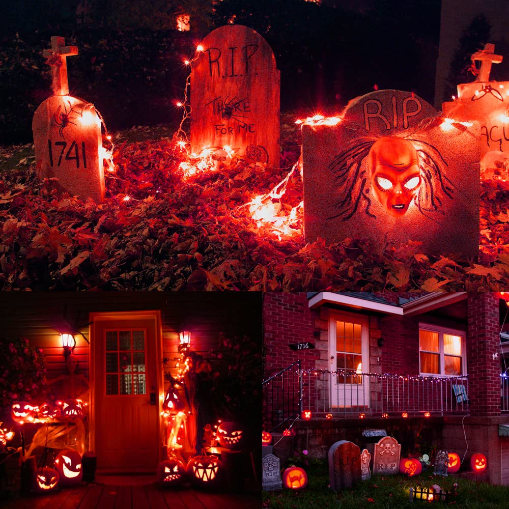 Bynlna String Lights,Led Copper Wire Lights, Each Set 33Ft/10M 100Leds And 9 Remote Control.Aa Battery Powered,Decor Rope Lights For Holiday,Wedding, Parties.(Red)