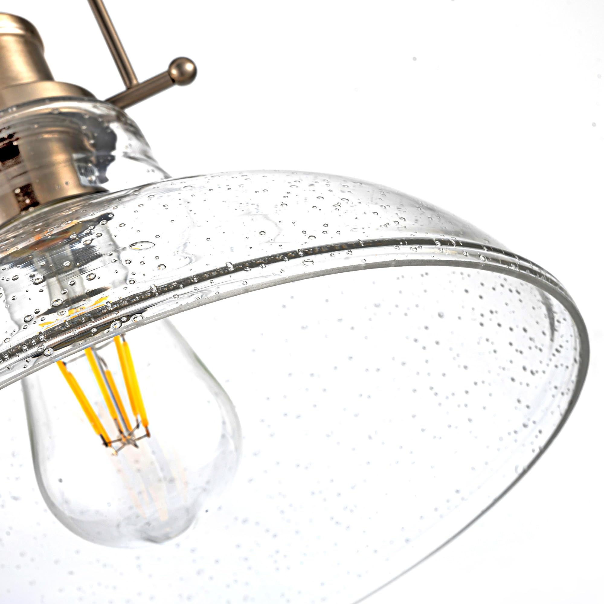 Zlepmlla Modern Flush Mount Ceiling Light Fixture, < Bulb Not Included> Brushed Nickel Finished With Clear Glass Shade, Farmhouse Light Fixture For Kitchen Island Entryway Porch Foyer Dining Room