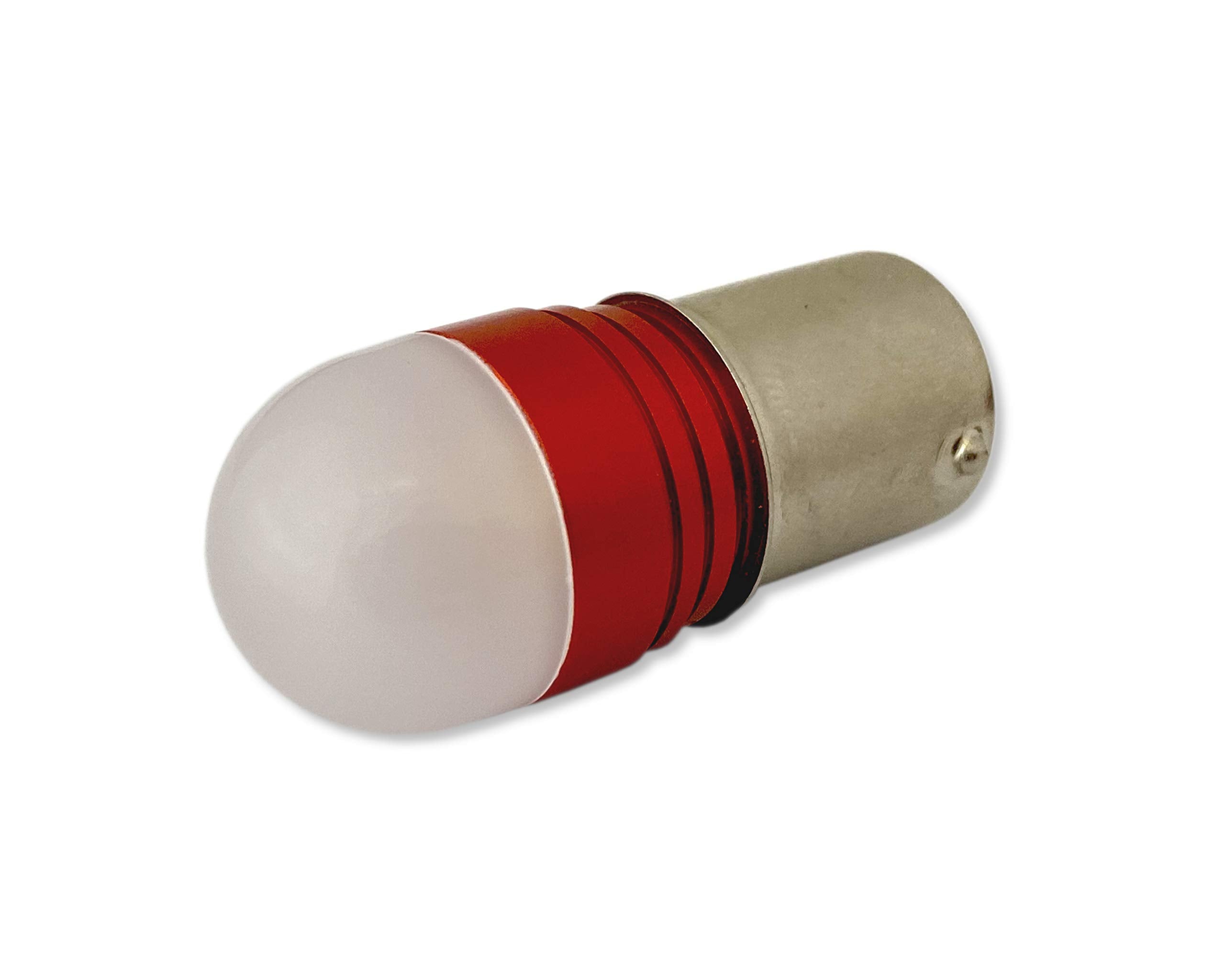 #1308#1309 28Vdc Miniature Bulb Led Replacement | Base: Sc Bayonet Ba15S | Lamp Shape: B6 | Voltage: 28Vdc (Red)
