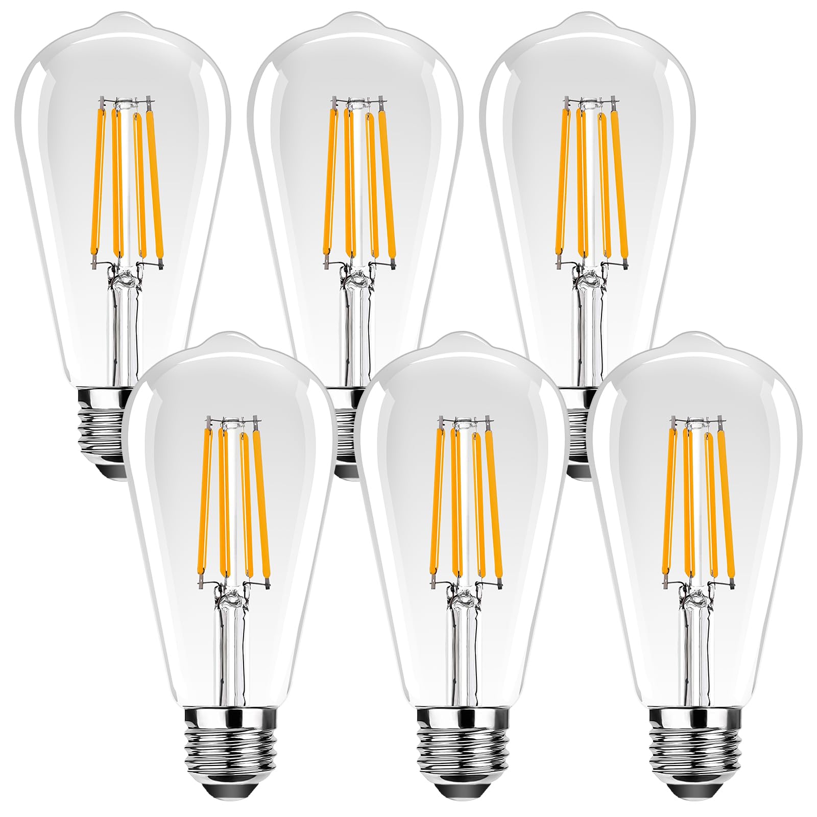 Procrus St19 Vintage Led Edison Bulbs,25W Equivalent Outdoor Led Light Bulbs,Antique St64 Led Filament Bulb E26 Base,2.5W Warm W