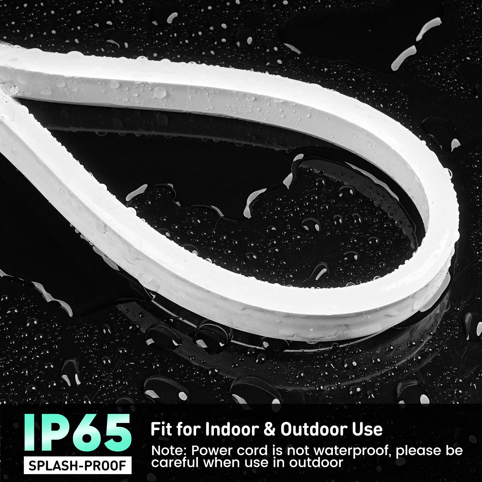 Gzbtech Flexible Led Neon Rope Lights 16.4Ft Ac 110-120V Waterproof Strip Light  120 Leds/M Cuttable Connectable Neon Lighting For Indoor Outdoor Home Decor/Commercial Building Use-Cold White 5M