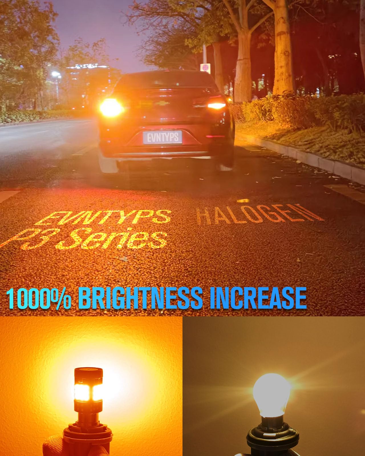 evntyps 1157 LED Bulb Amber Yellow With Built in Resistor 1157NA Turn Signal Bulbs Anti Hyper Flash CANBUS Error Free,1157A 2057