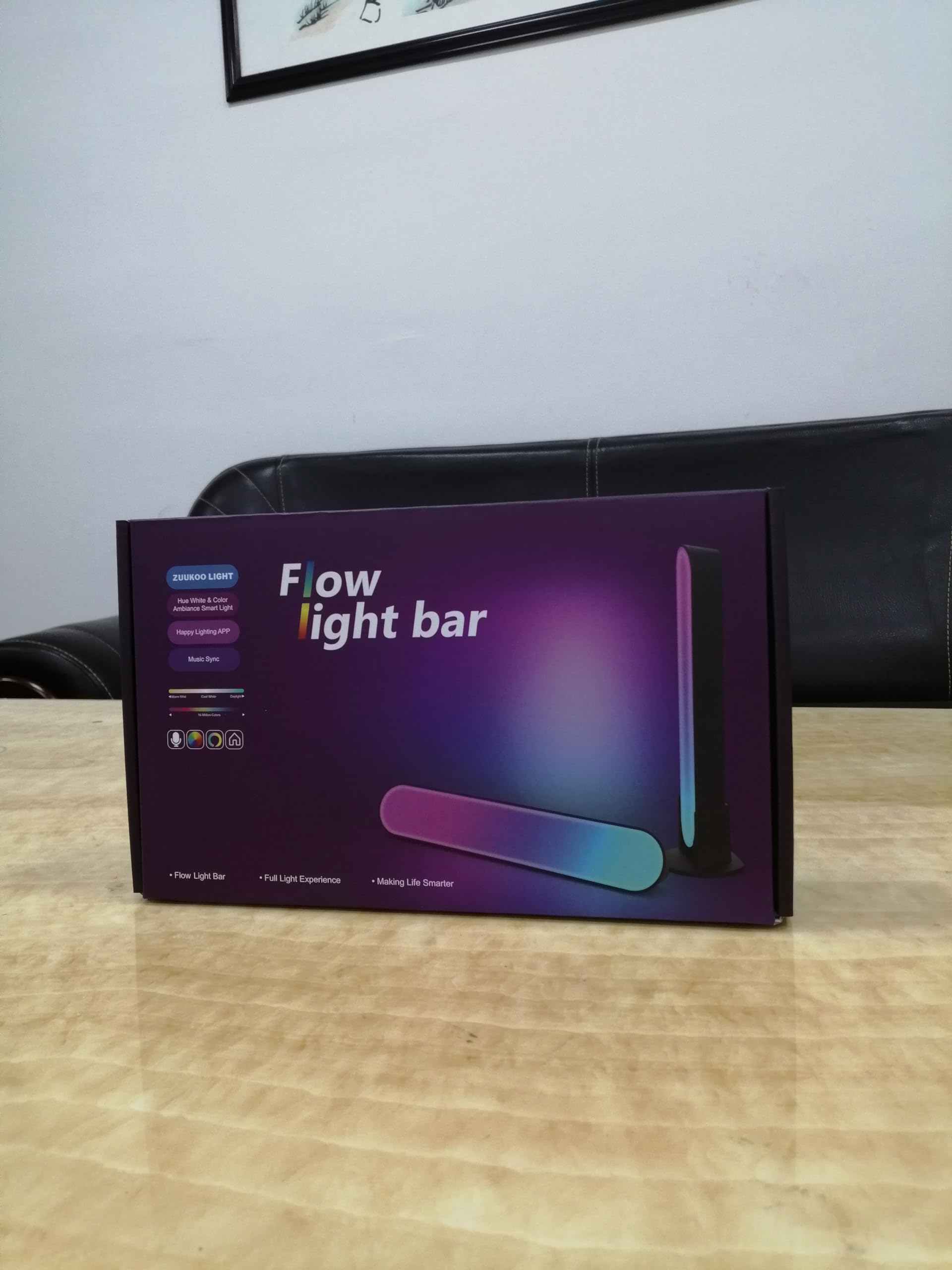 Zuukoo Flow Light Bar, Rgb Smart Led Lamp With Multiple Lighting Effects And Music Modes, Led Tv Backlights, Mood Light, Ambient