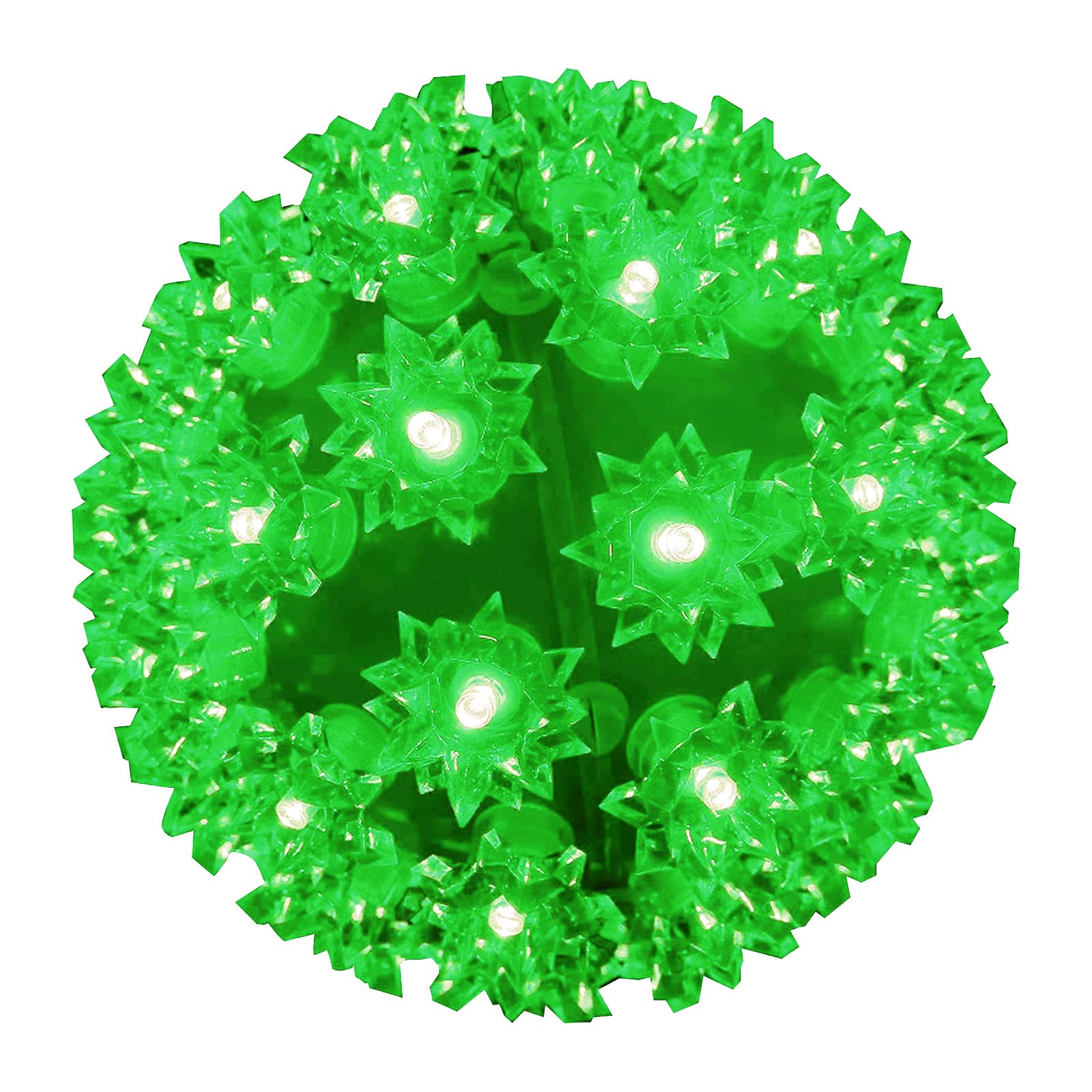 Christmas Lighted Ball 5.5 Outdoor Hanging Sphere Lights Orb 50 LED Green Starlight Sphere for Tree  Porch  Gazebo  Bedroom Decorations
