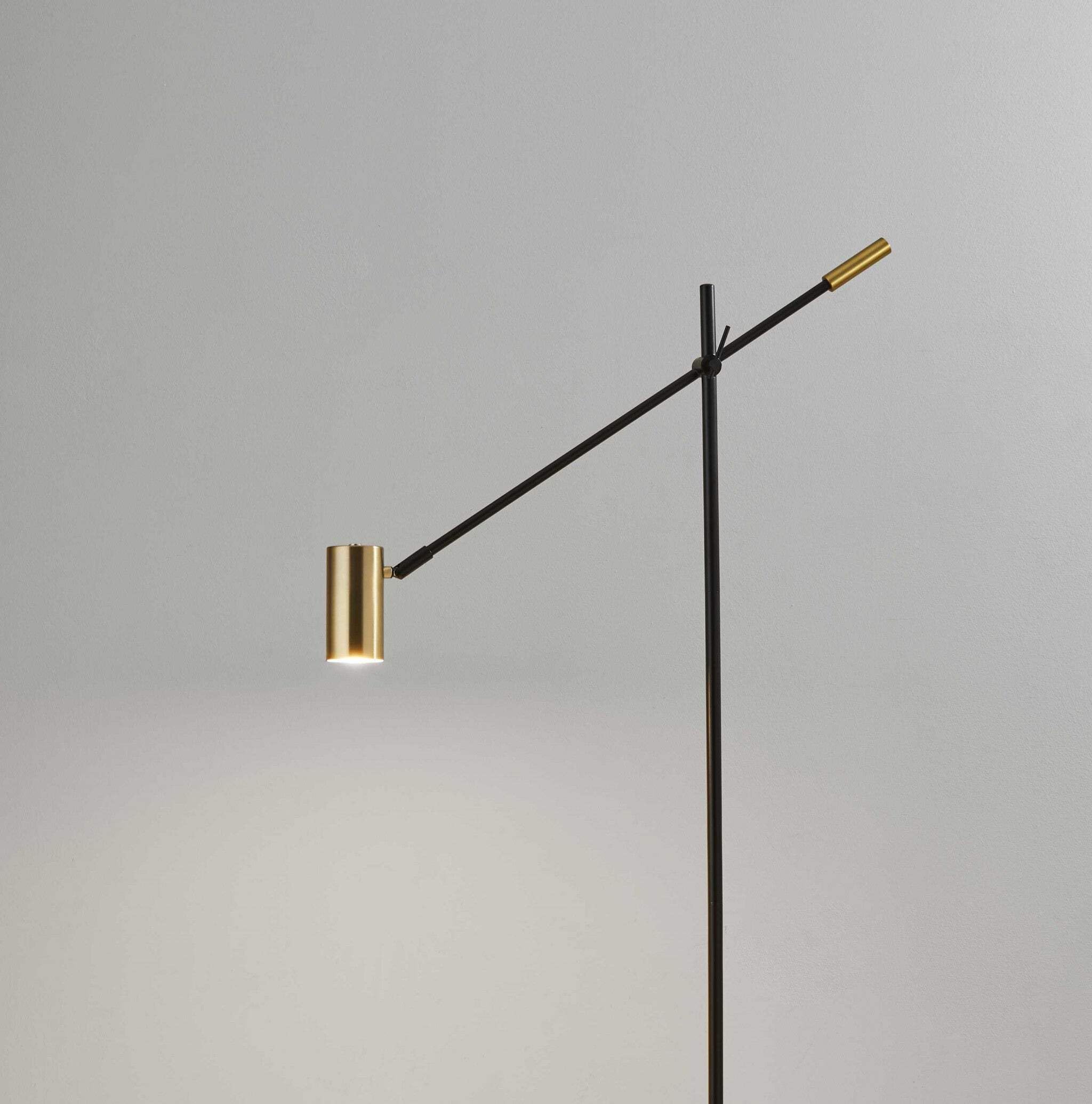 Homeroots 63'' Black Task Floor Lamp