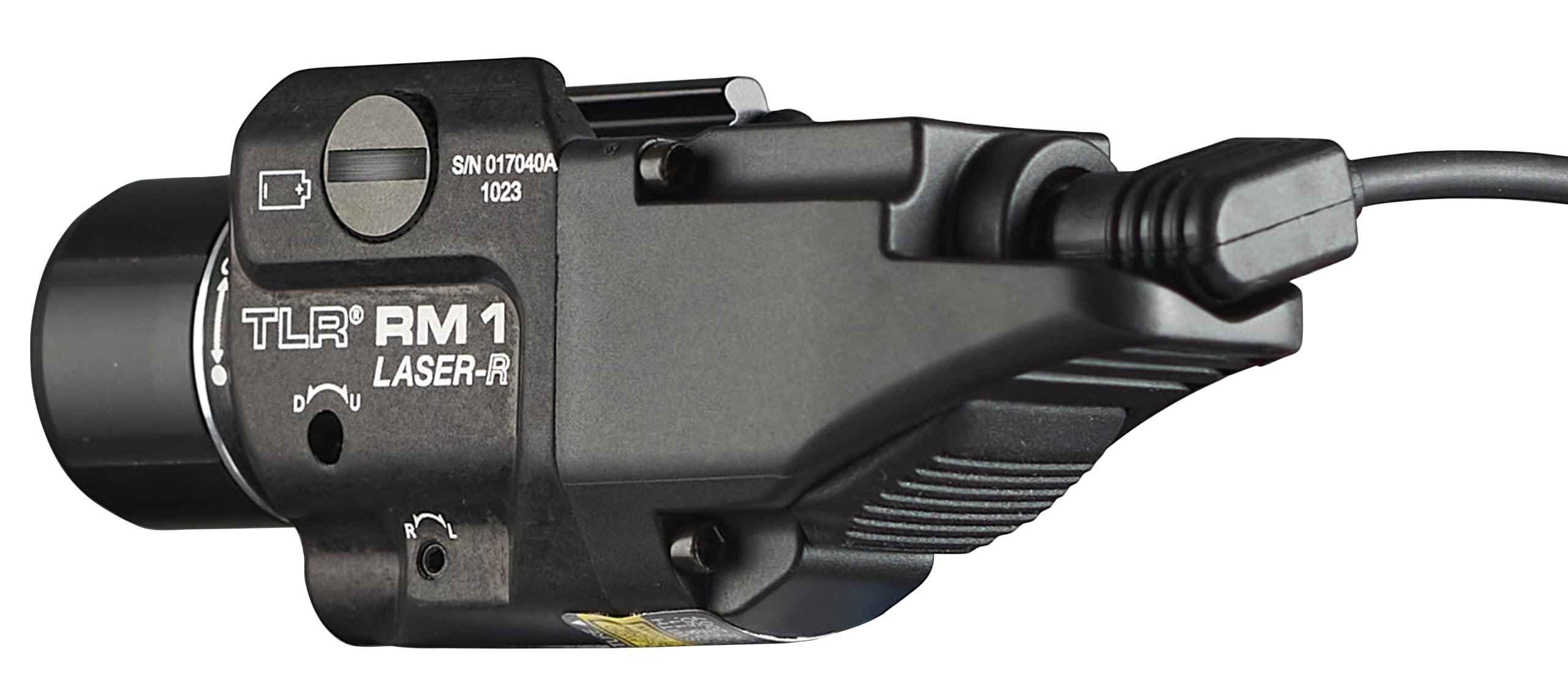 Streamlight 69445 TLR RM 1 500-Lumen Rail-Mounted Tactical Weapon Light with Integrated Red Aiming Laser, Remote Pressure Switch