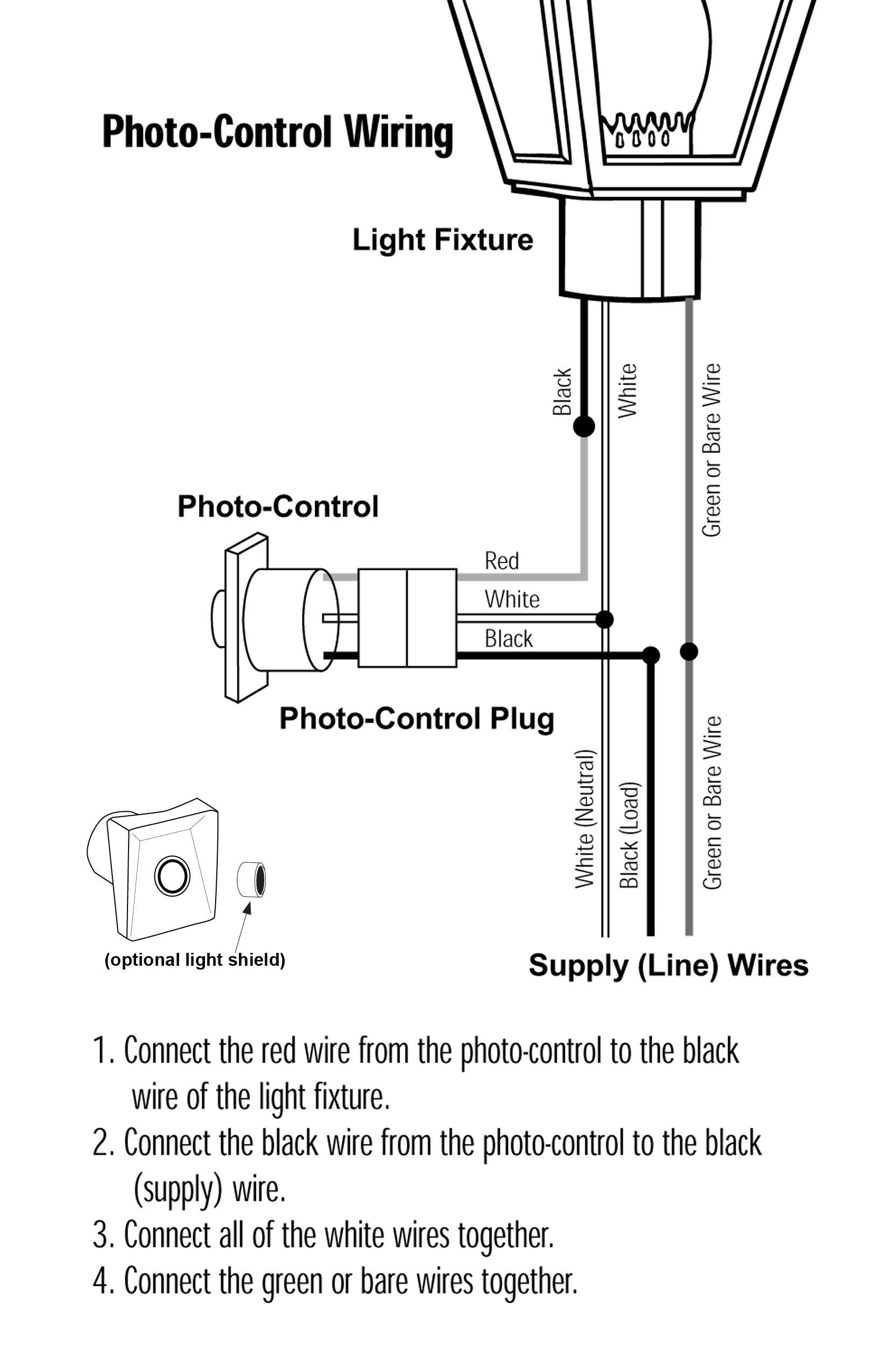 Solus SPC-320 Dusk to Dawn Photocell Light Sensor Switch, Black, UL Listed, Hardwire for Outdoor Lamp Posts, Pack of 1