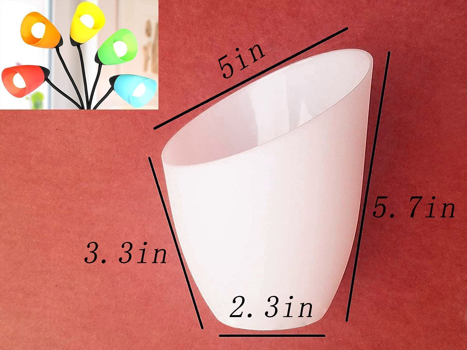 Velouer Plastic Lamp Shade Rings, 1-1/2 Inch Diameter, White, 4-Pack