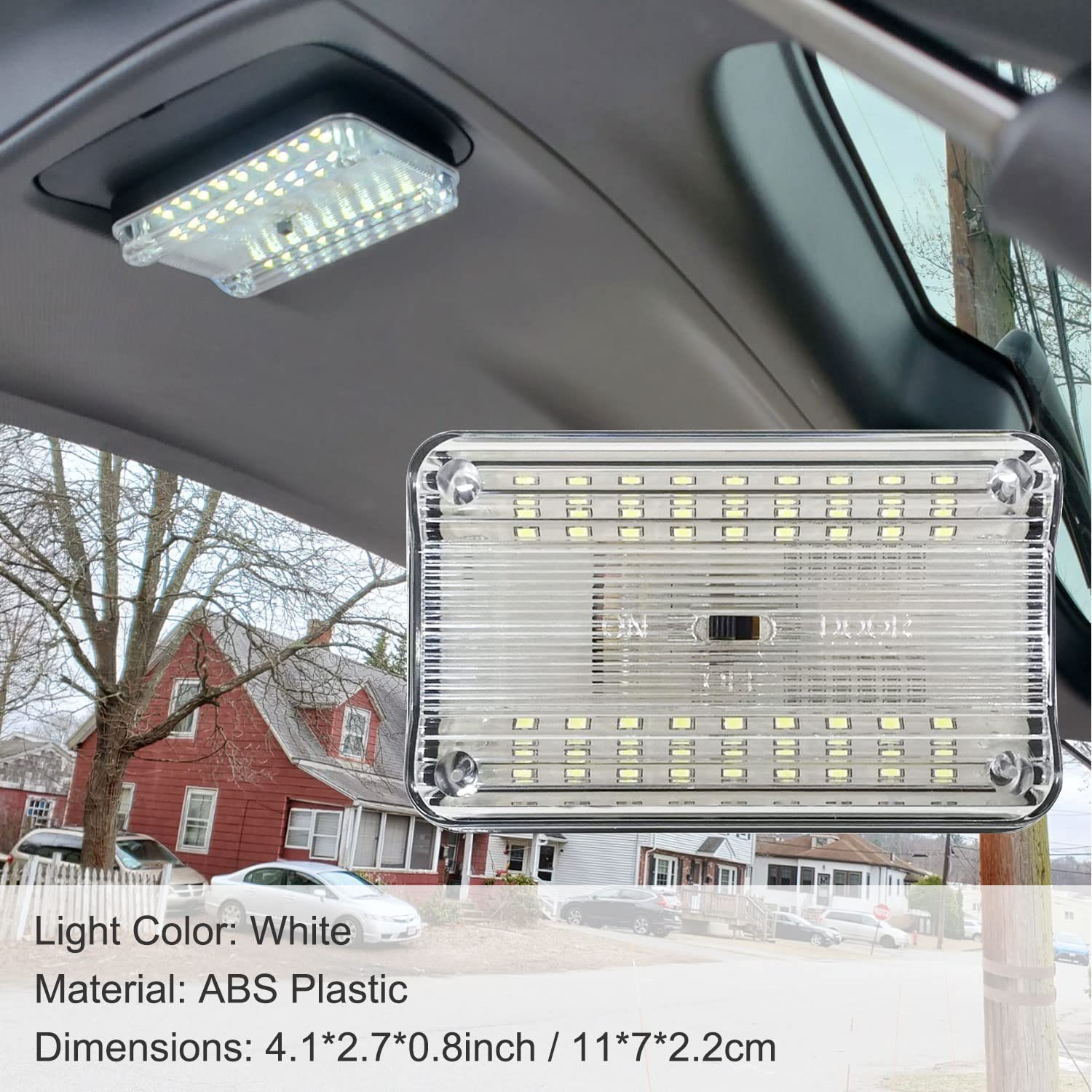 Linkhood 2-Pack Dc 12V 36 Led Car Truck Vehicle Auto Dome Roof Ceiling Interior Light Lamp White With On/Off Switch For Cars Vans Camper Vans & Taxis