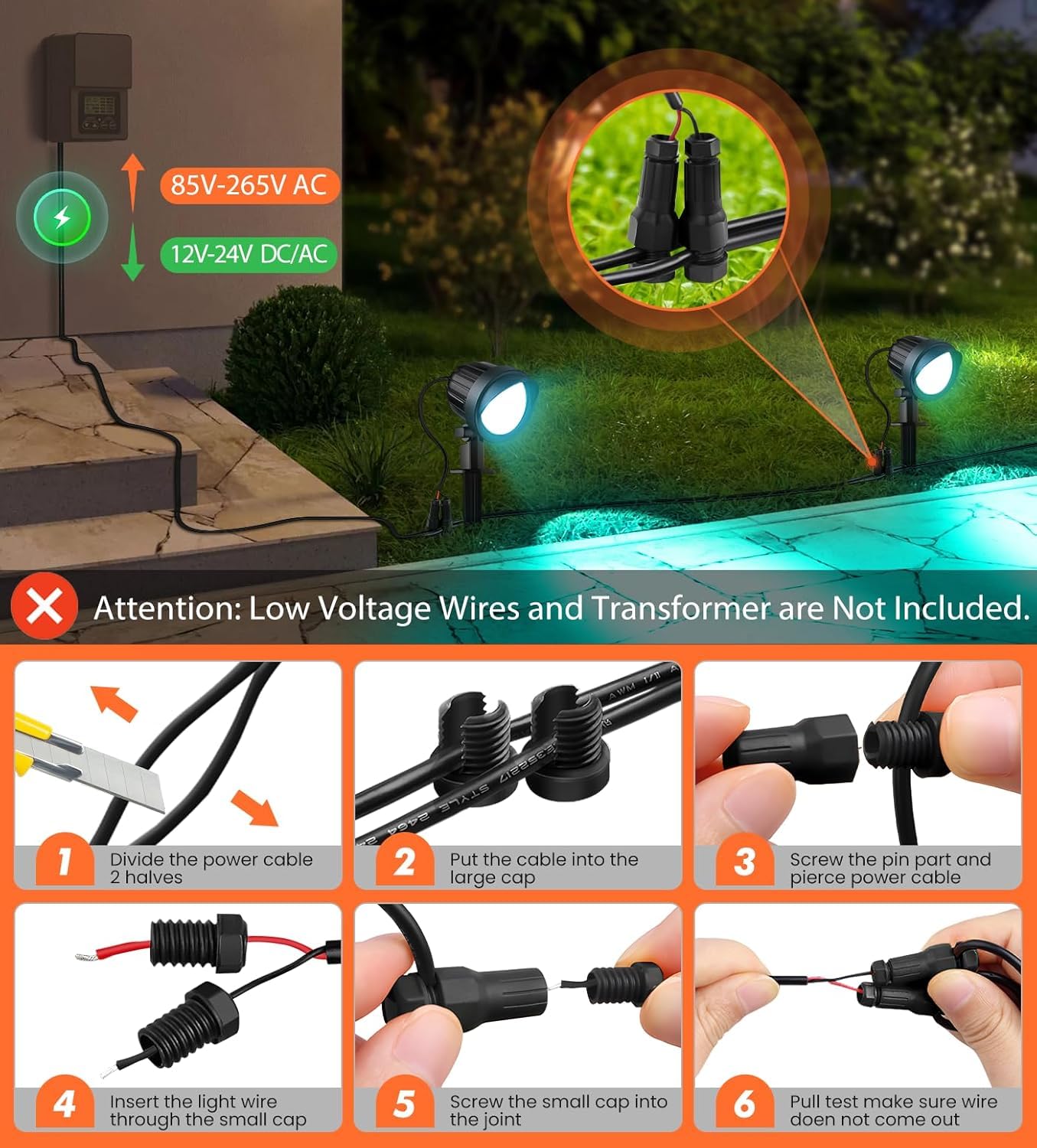 Meikee 7W Rgb Low Voltage Landscape Lights Led Color Changing Landscape Lighting Ip66 Waterproof Outdoor Spotlights Rgb Christmas Halloween Lights For Garden Path Yard With Remote 12 Packs