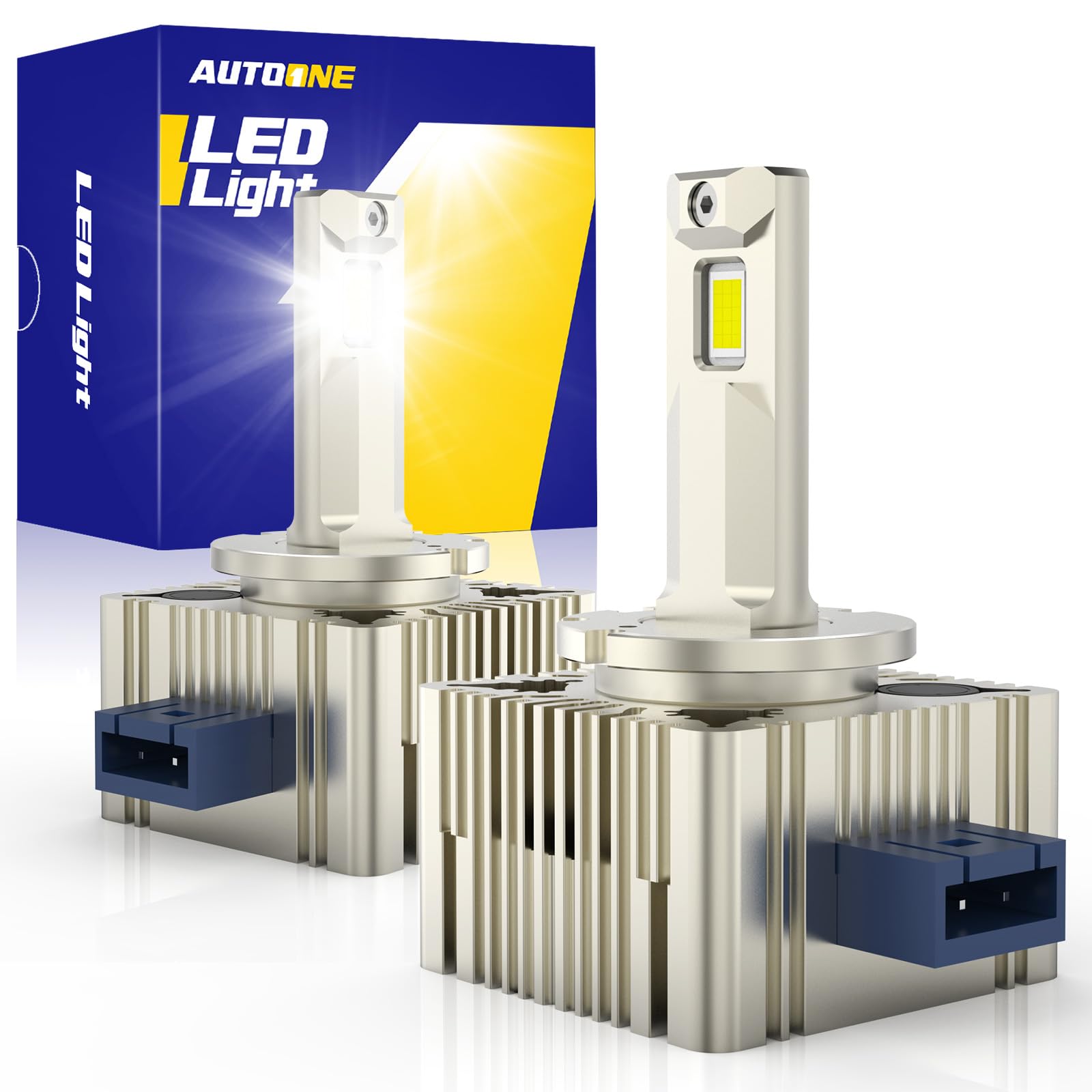 AUTOONE D3S LED Bulb, 800% Brighter, Quick Install, 20 Years Lifespan, D3S/D3R Size