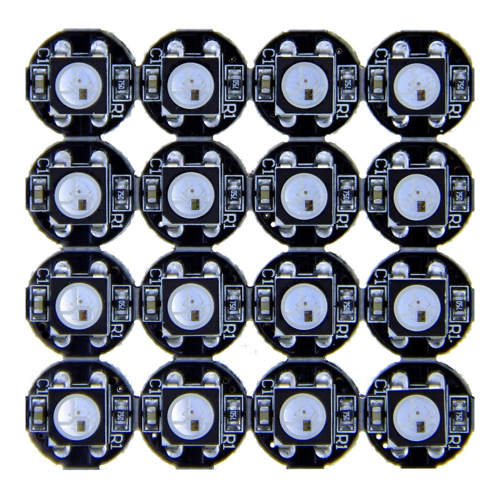 Alitove 100Pcs Ws2812B Addressable 5050 Smart Rgb Led Pixel Light On Black Heat Sink Pcb Board 5V Dc Compatible With Raspberry P