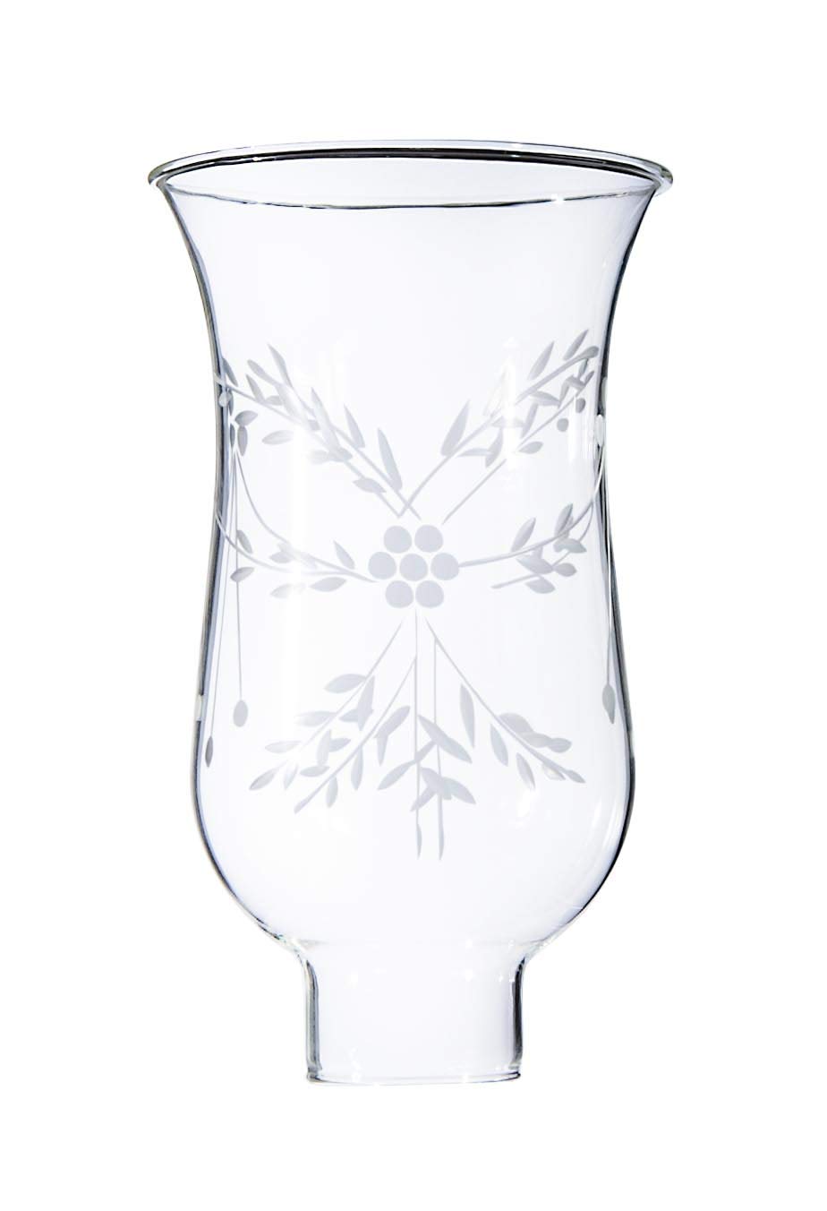 B&P Lamp Cut Flower Hurricane Shade, Clear Glass, 6 1/2 Inch, Model 8730