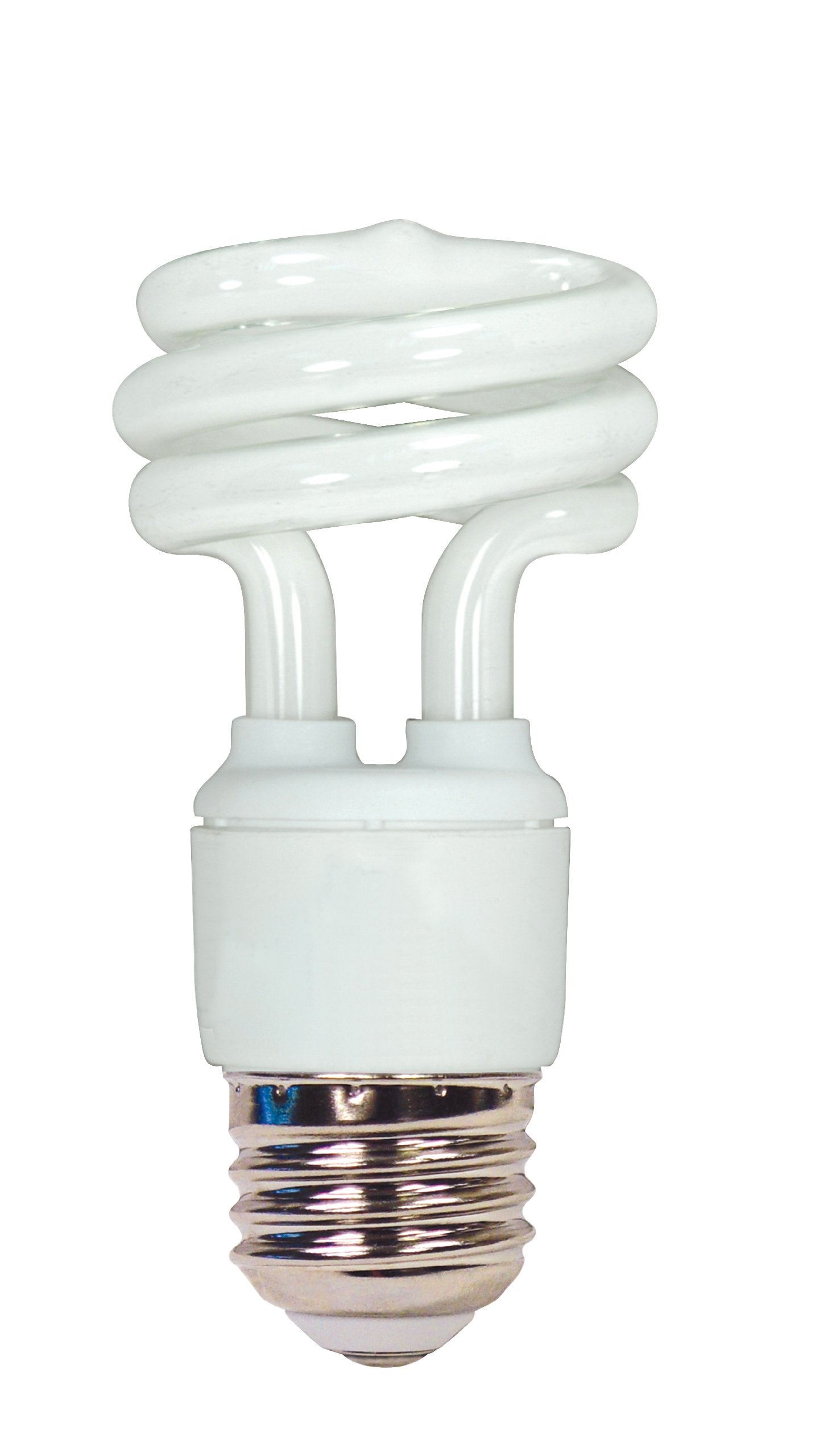 Satco 11-Watt T2 Mini Spiral Light Bulb, 5000K, Frosted, Medium Base, Model S7216, Equivalent to 40W Incandescent for Enclosed Fixtures