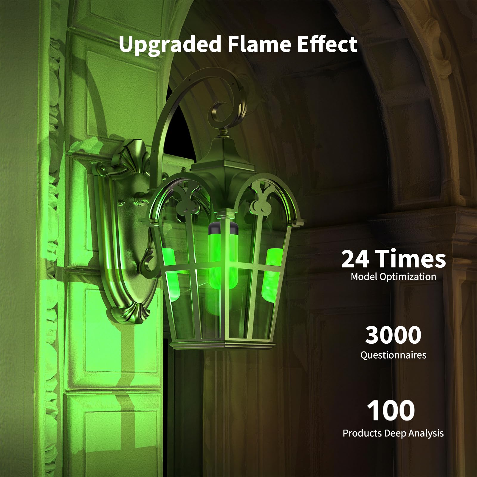 Morsatie ?Upgraded? Led Flame Light Bulbs, 4-Mode Flickering Light Bulbs With Upside Down Effect, E26 Fire Light Bulb For Hallow