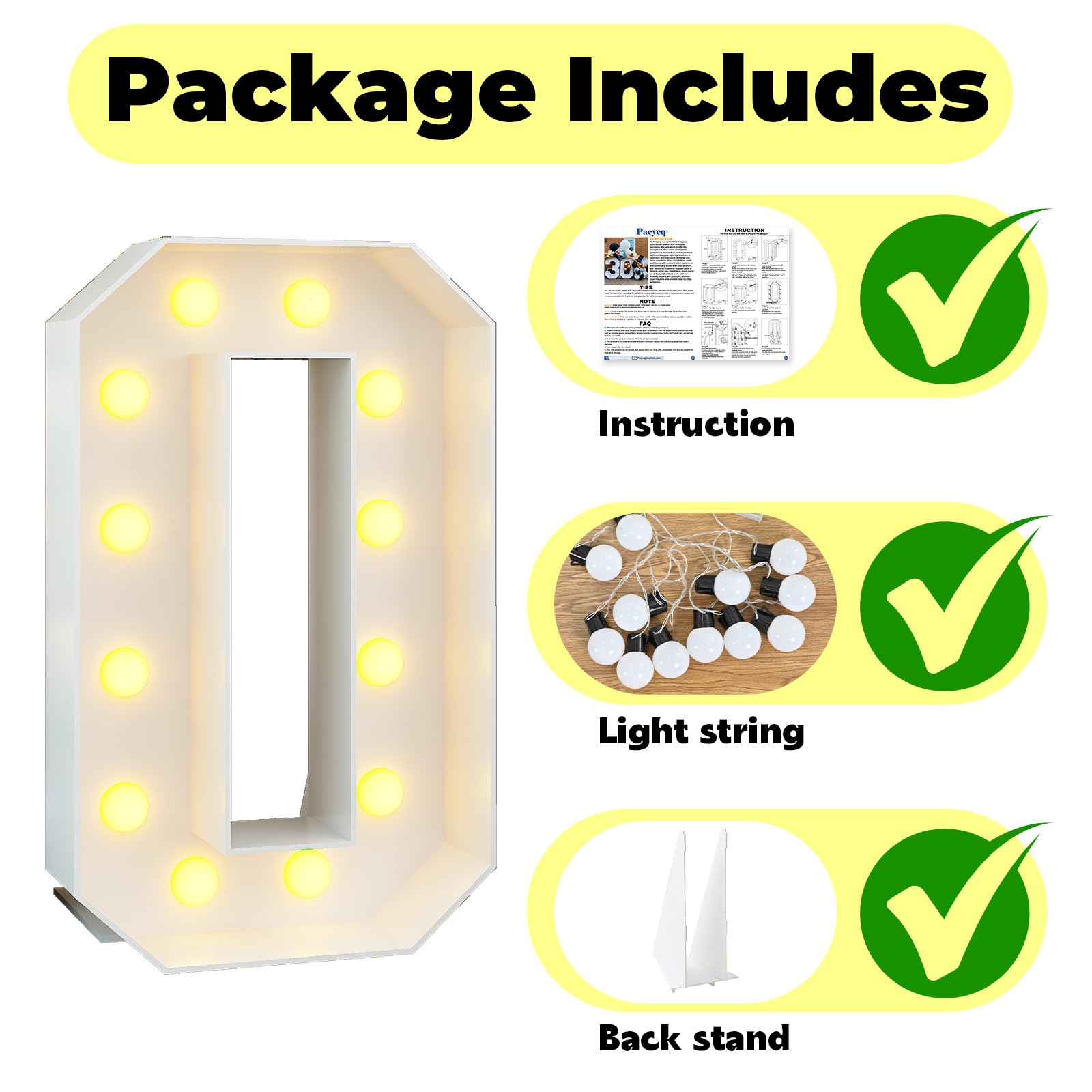 Light Up Number 0 White Large Marquee 4Ft Numbers With Lights Mosaic Frame With Slots Letter 0 For 0Th Birthday Party Decorations Pre-Cut Cardboard Giant Cut-Out Thick Foam Board 2025 Sign Graduation