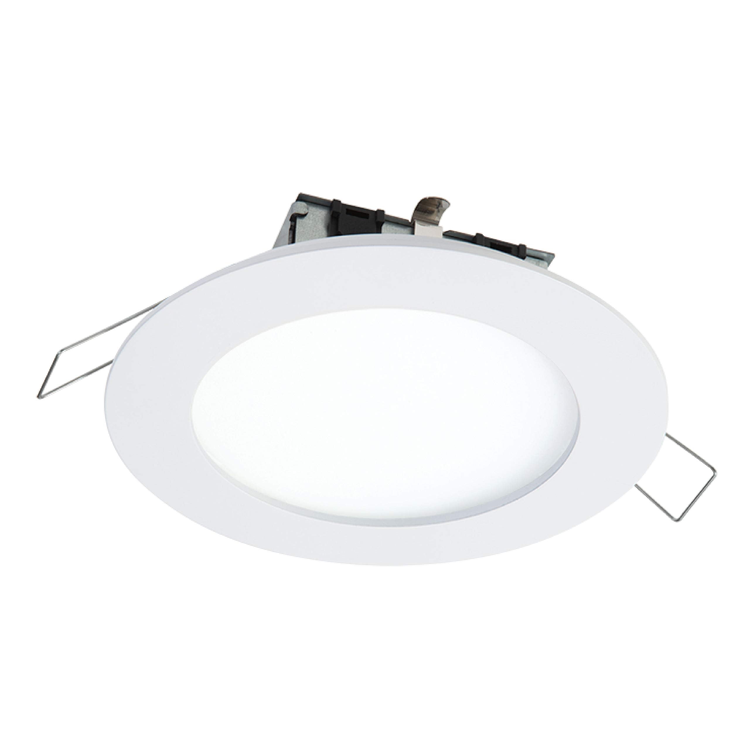 HALO SMD4R6950WHDM SMD-Dm Lens Round Integrated Led Surface Mount Recessed Downlight Trim, 5000K Daylight, (No Can Needed), 4.85