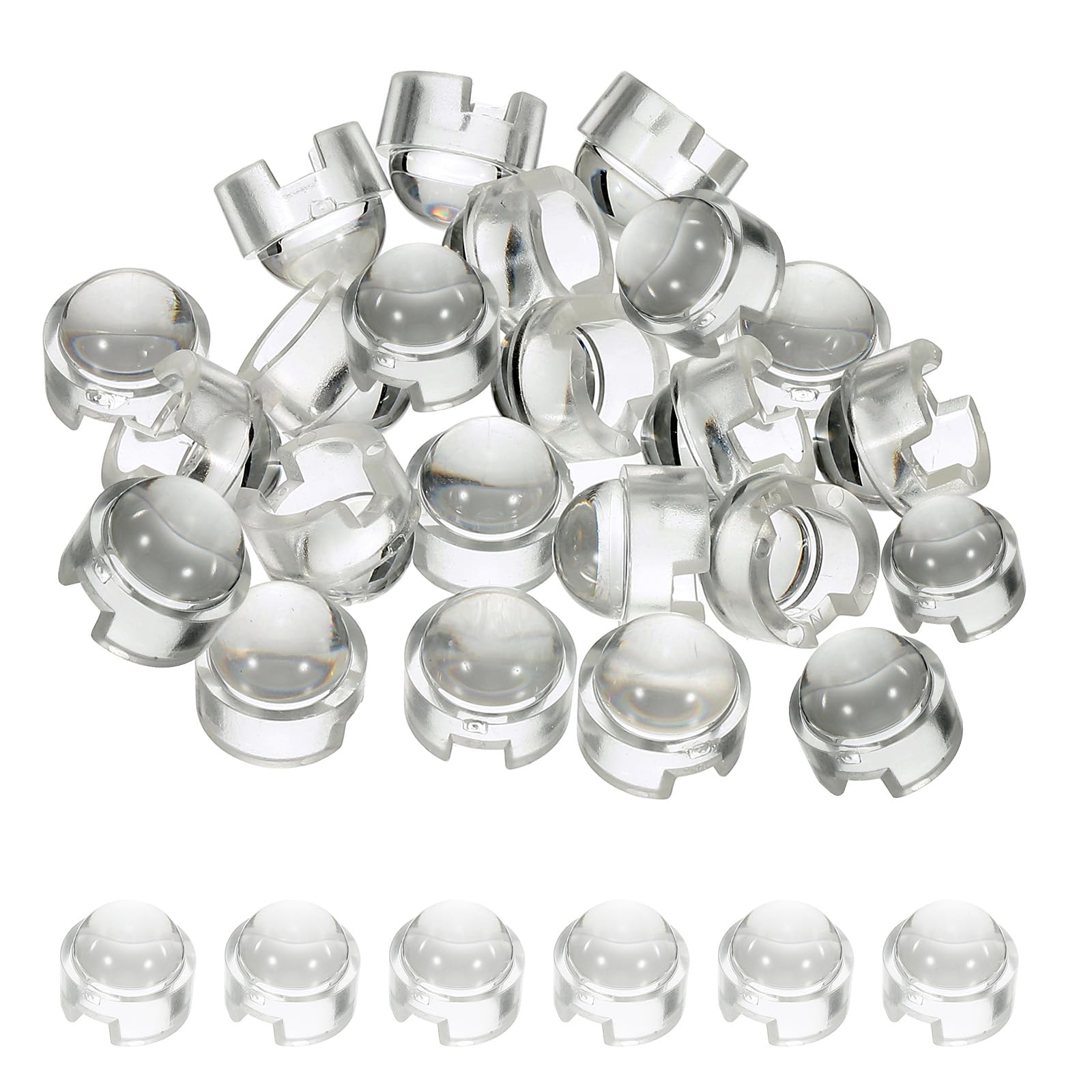 Patikil 12Mm Led Convex Lens, 36 Pack 45 Degree Beam Angle Pmma Acrylic Led Optical Convex Condenser Lens For 1W 3W Led Lamp Bea