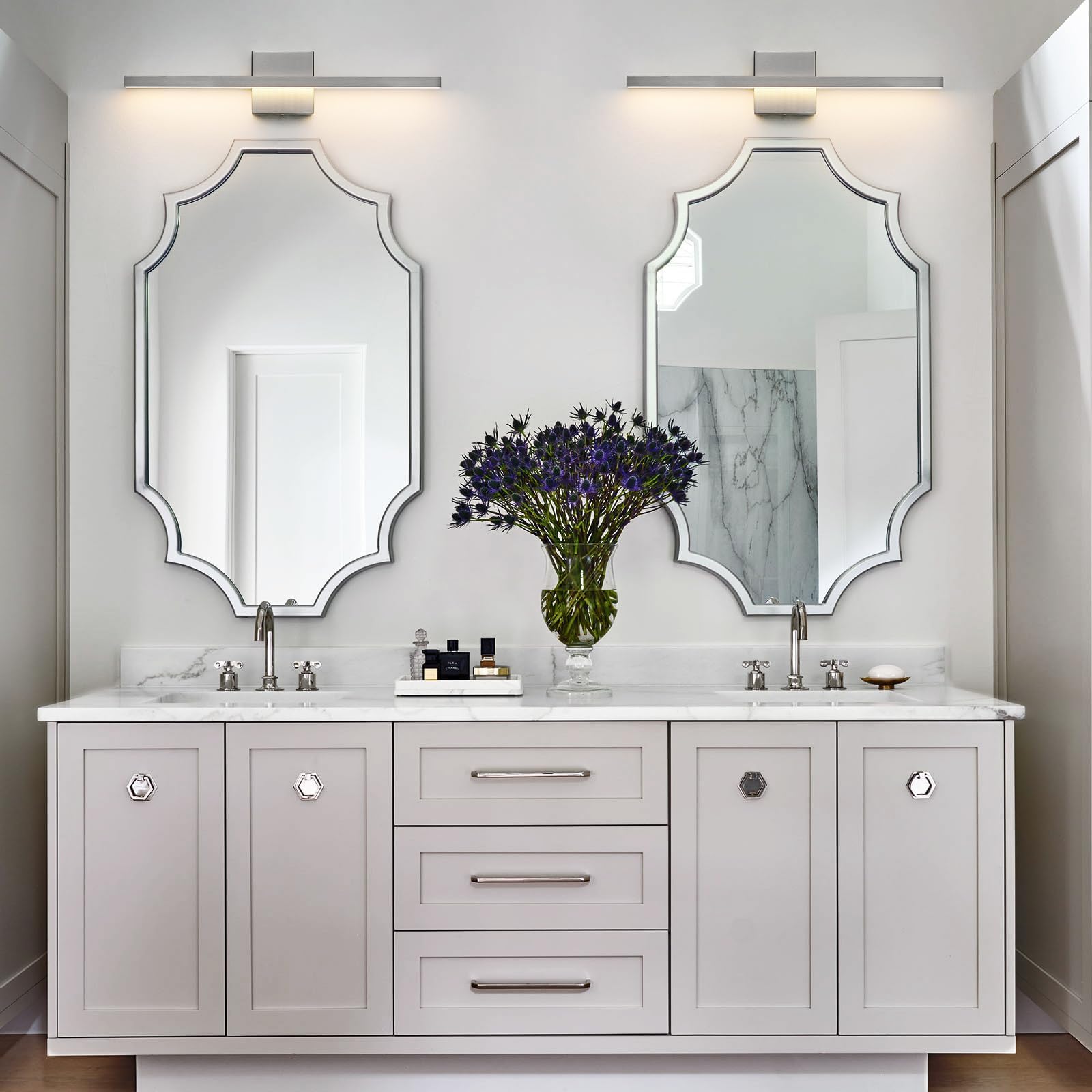 Epinl Brushed Nickel Vanity Light For Bathroom - 23.6Inch Bathroom Vanity Light Fixture Dimmable 5Cct Modern Bathrooms Sconce 18W Led Bathrooms Wall Lighting Fixture Over Mirror