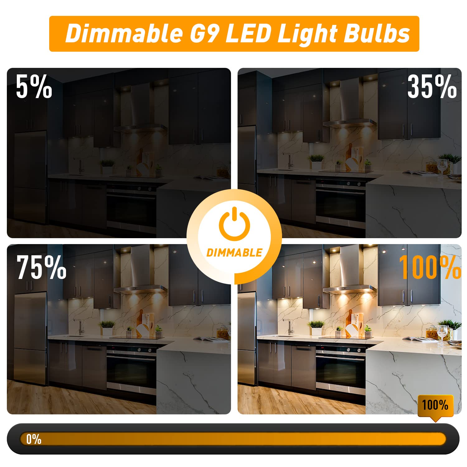 Lososuch G9 Led Bulbs Dimmable 3W (T4 30W 25W 20W Halogen Bulb Equivalent), Warm White 2700K, 120V, 350Lm Bi Pin Or Chandelier W