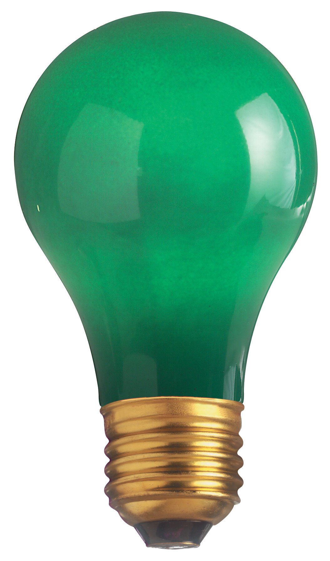 Satco S6091 25 Watt A19 Incandescent Light Bulb, Ceramic Green