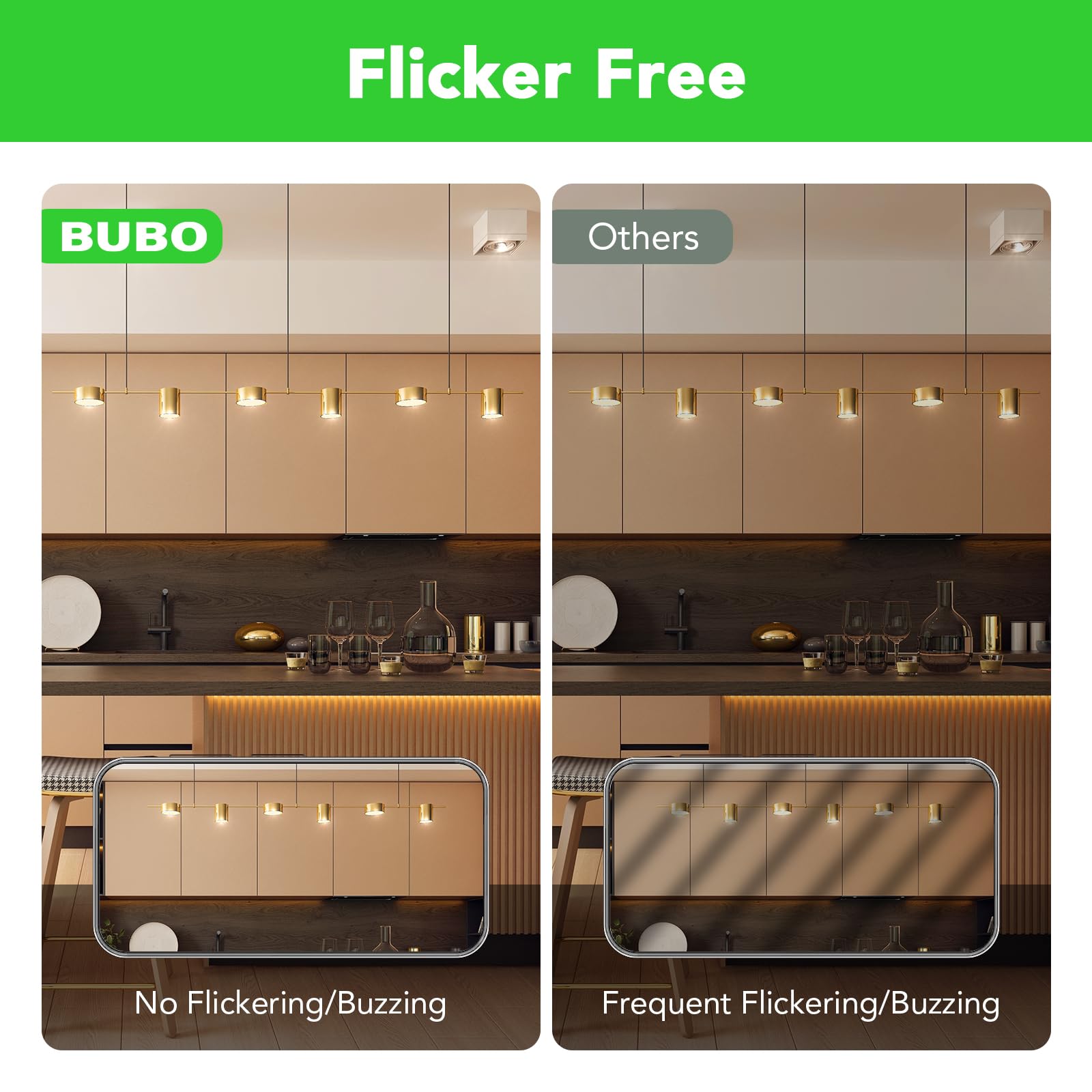 Bubo Gu10 Led Bulb 6W Equivalent, 3500K Natural White, 650 Lumens, Non-Dimmable, 6 Pack, Mr16 Replacement For Track Lighting