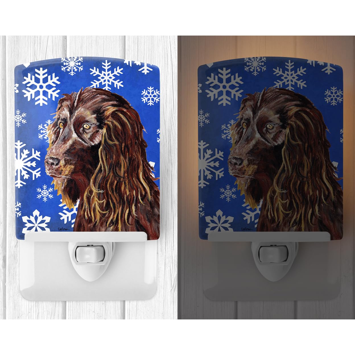 Carolines Treasures Night Light, Boykin Spaniel, Ceramic, UL-Certified, 6x4x3in, Multicolor, Model SC9602CNL