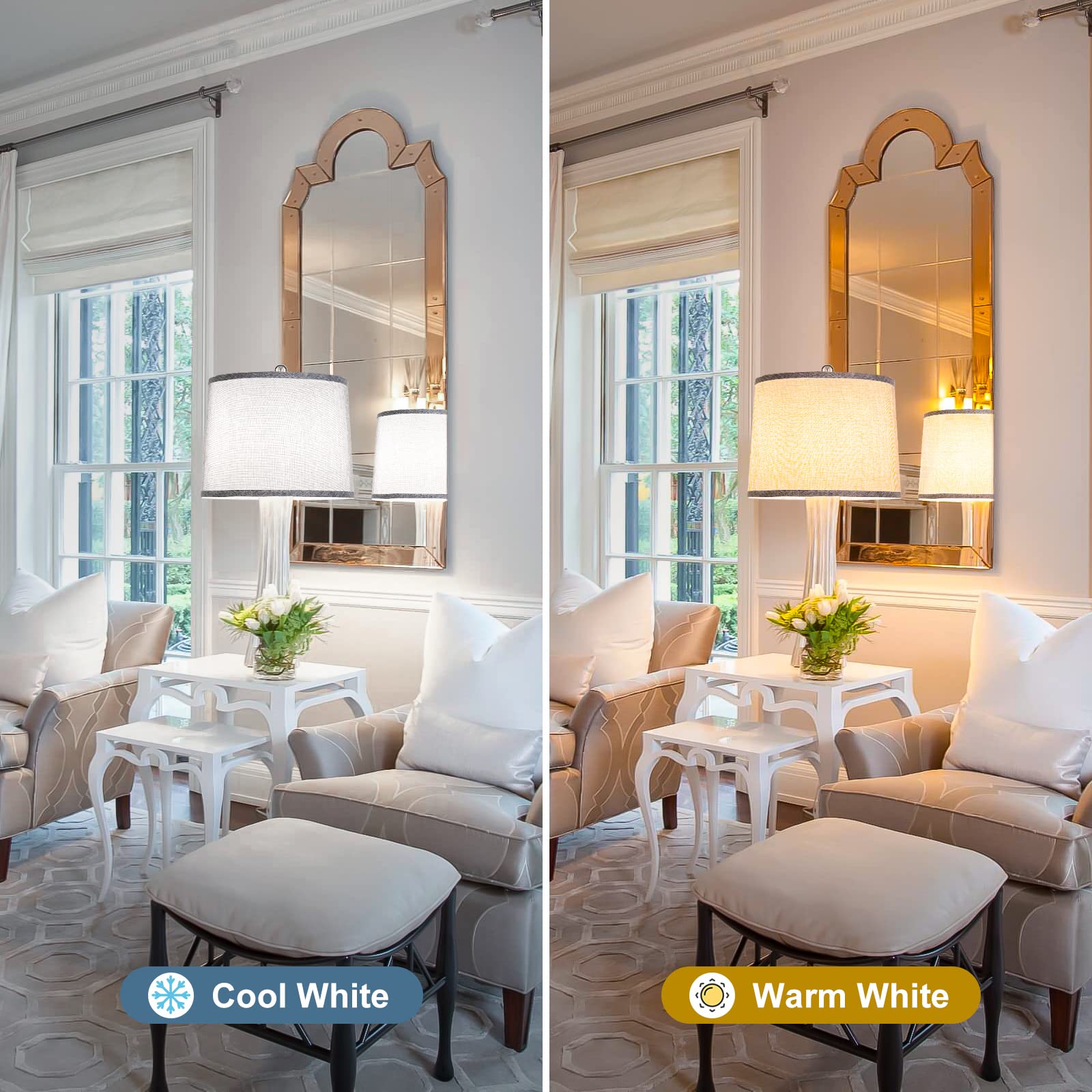 Seaside Village Drum Lampshades Set of 2, Gray Fabric, 11.6in Top x 12.6in Bottom x 9.8in High, Easy Assembly, Spider F