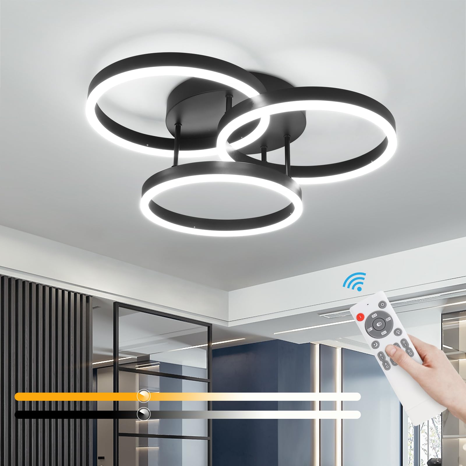 ADISUN LED Modern Ceiling Light Fixture,48W Large Flush Mount Ceiling Lights for Living Room,Modern Ceiling Lamps for Living Roo