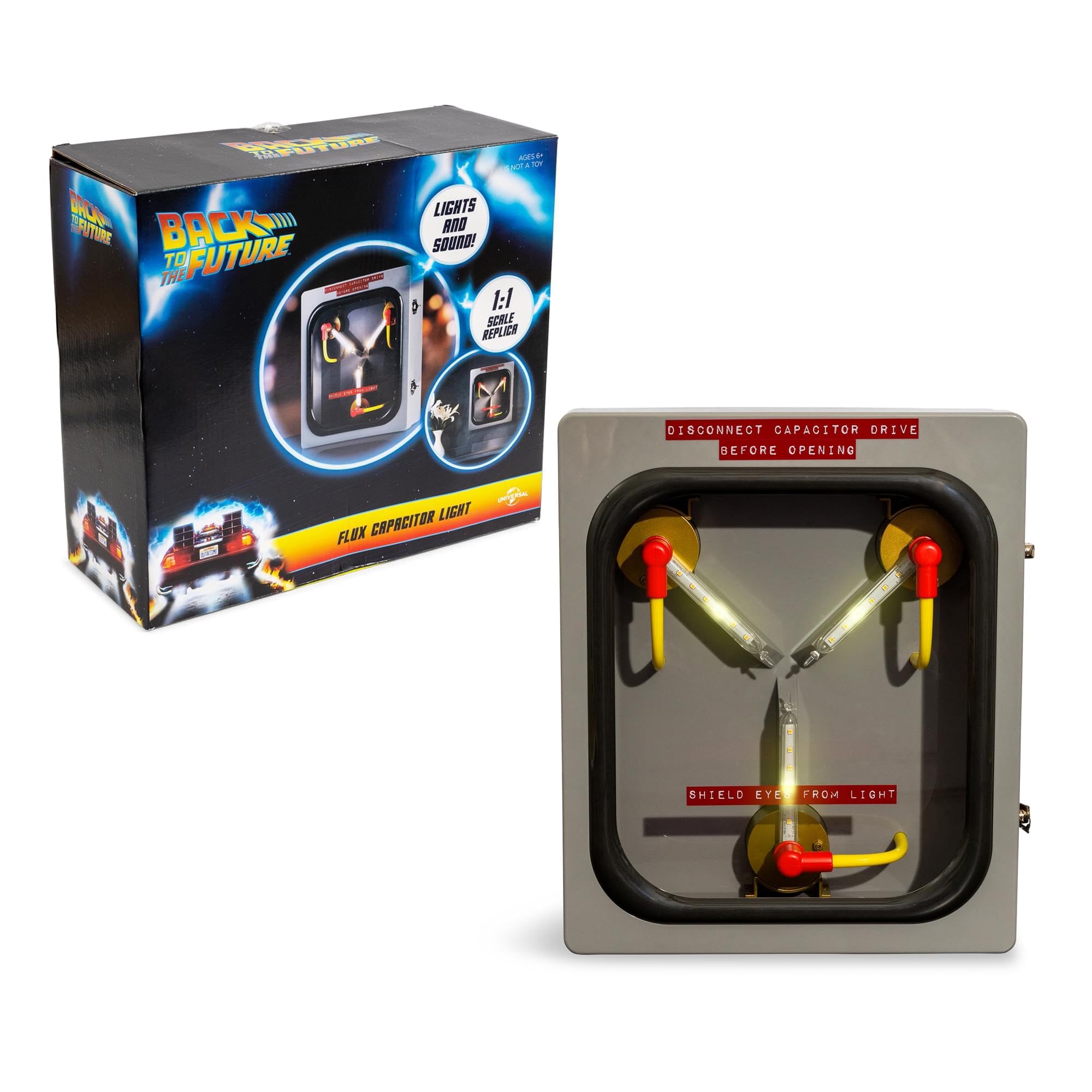 Back To The Future Flux Capacitor Replica - 12-Inch LED Mood Light, Multicolor, Model 886388182480