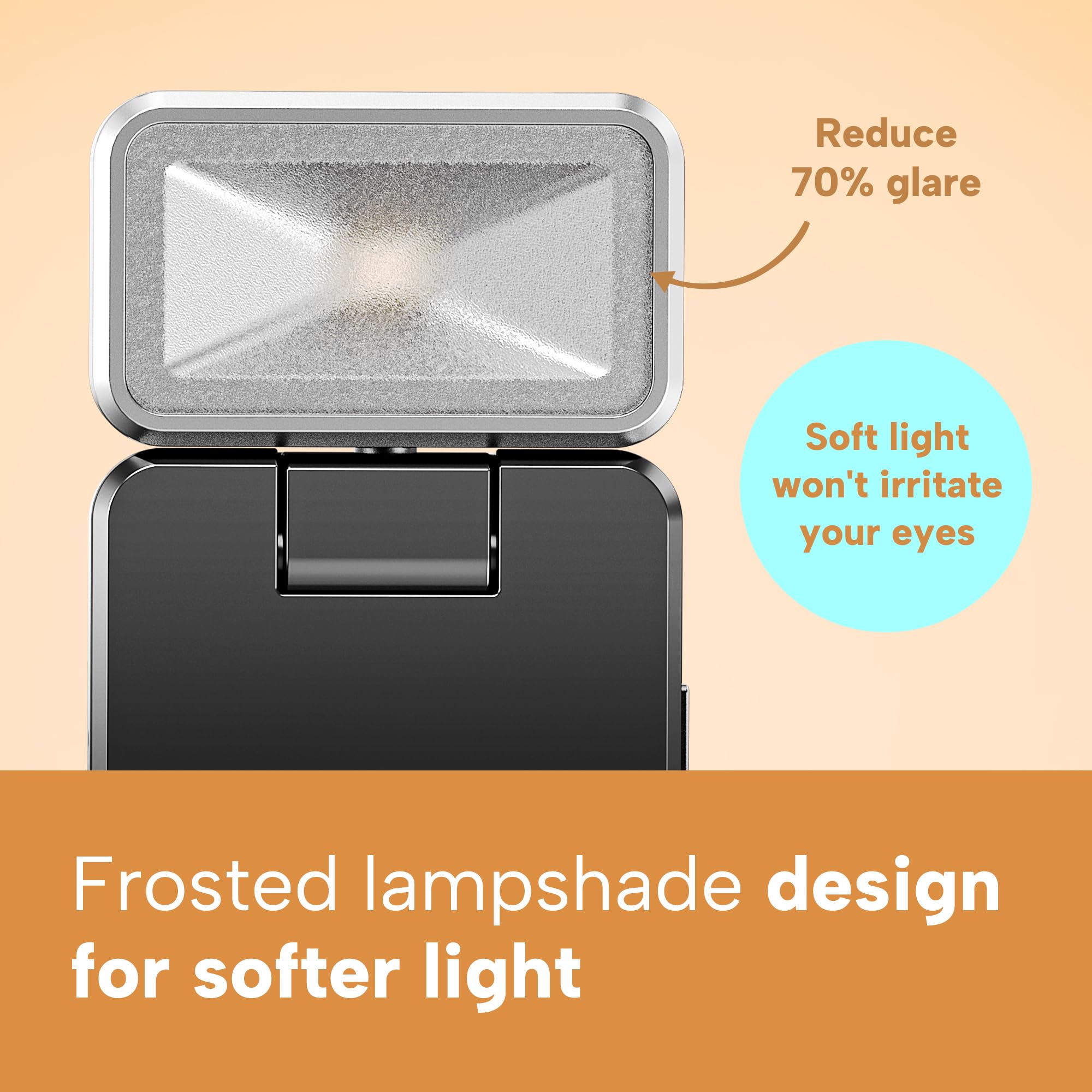 86Lux Book Light, Rechargeable Reading Lights For Books In Bed, Ultralight Clip-On Led Bookmark Lamp With 3 Amber Colors & Stepless Dimming For Night Reading For Book Lovers, Kids, Papaya Orange