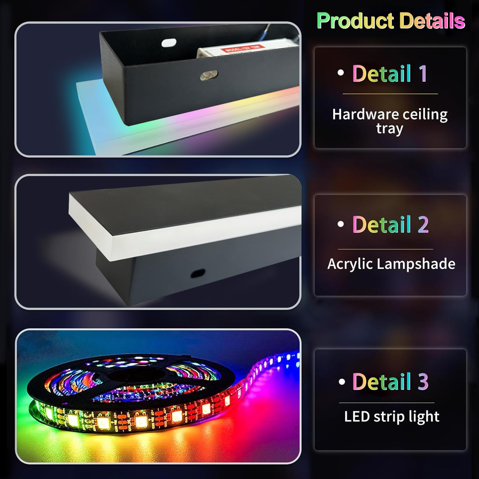 Gremlbuk Outdoor Rgb Long Wall Lights 2 Pack 92.5Inch Modern Outdoor Led Wall Light Ip65 Waterproof Long Wall Sconce Led Linear Wall Mount Lights Fixtures For House