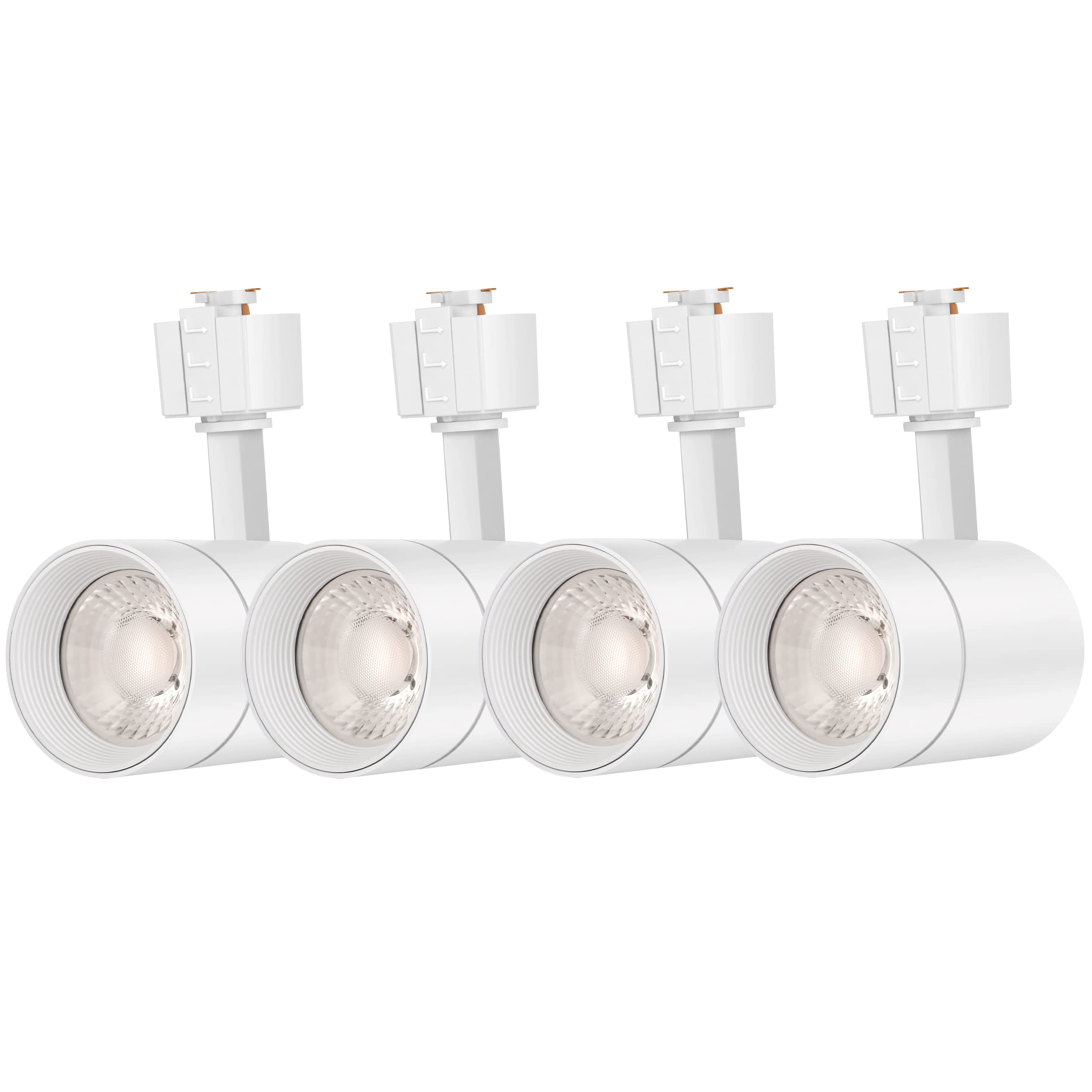 FLSNT 4-Pack LED Track Heads for 2-Wire-1 Compatible Juno Track, 12W (75W Equiv.) Dimmable 24 Degree LED Cylinder Spotlight Ligh