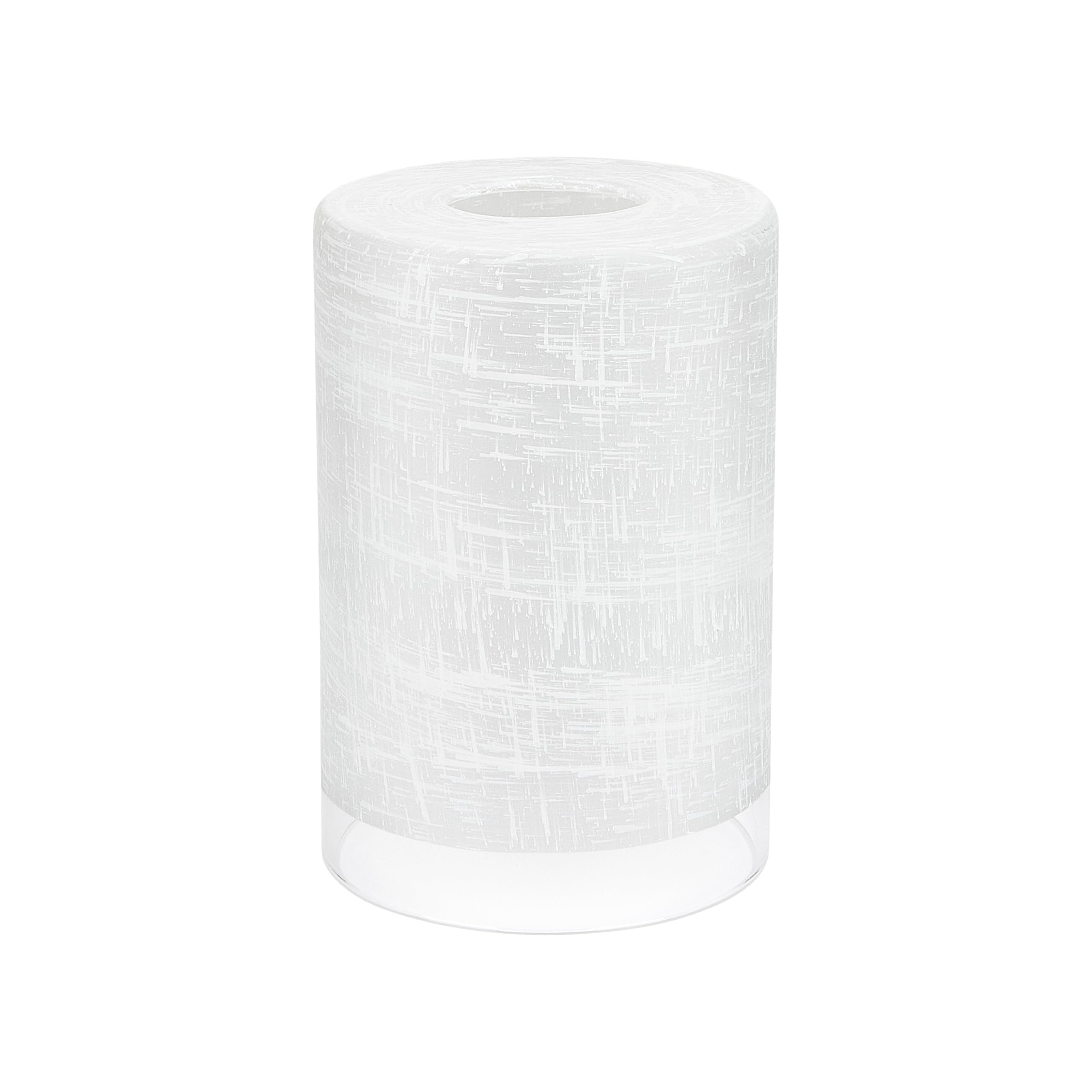 Cnengsthy White Linen Frosted Glass Shade, 1.65&quot; Fitter For Chandelier & Pendant Lights