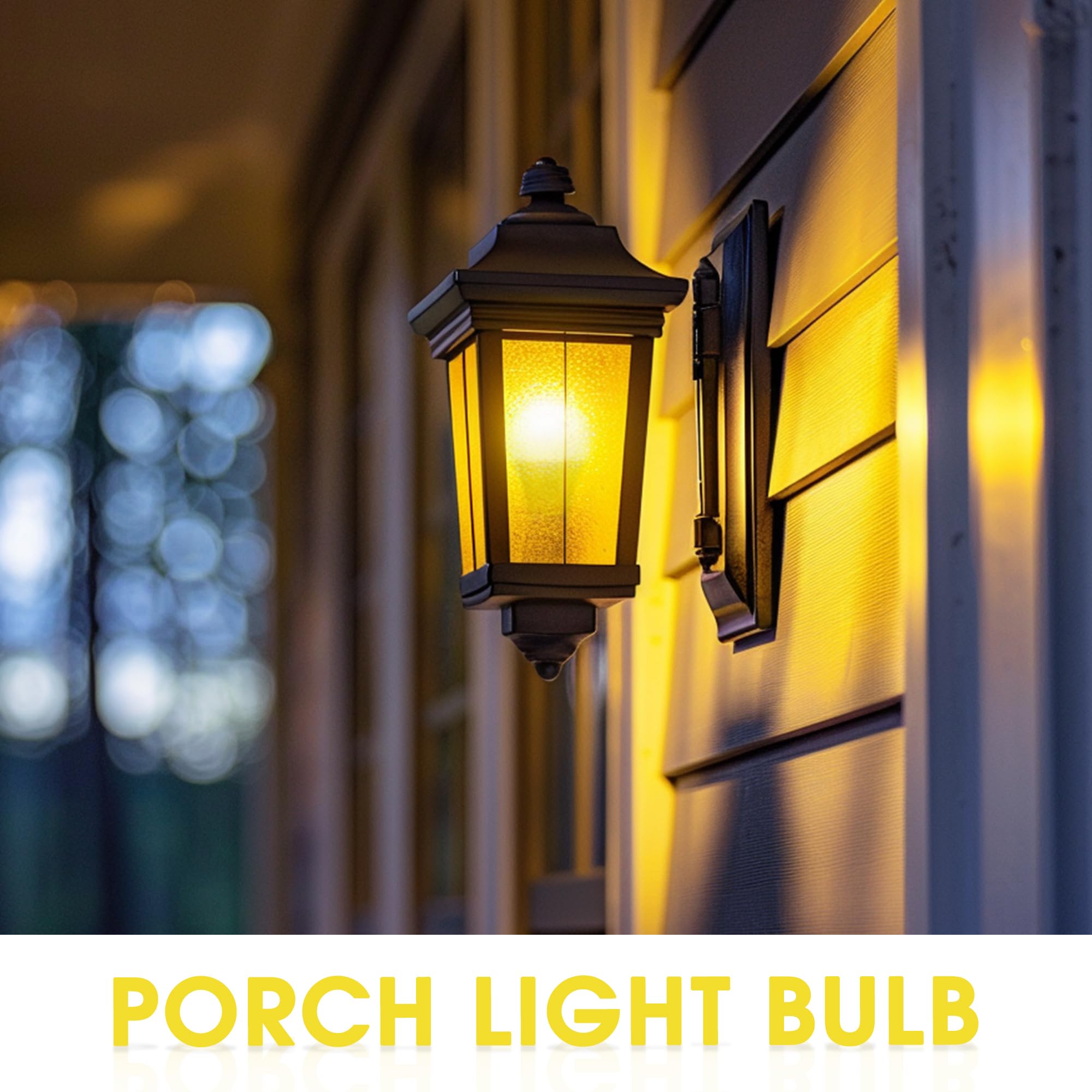 Briignite Bug Light Bulbs, 60W Yellow LED Outdoor Bulbs, 2 Count, Non-Dimmable, A19 E26, Plastic