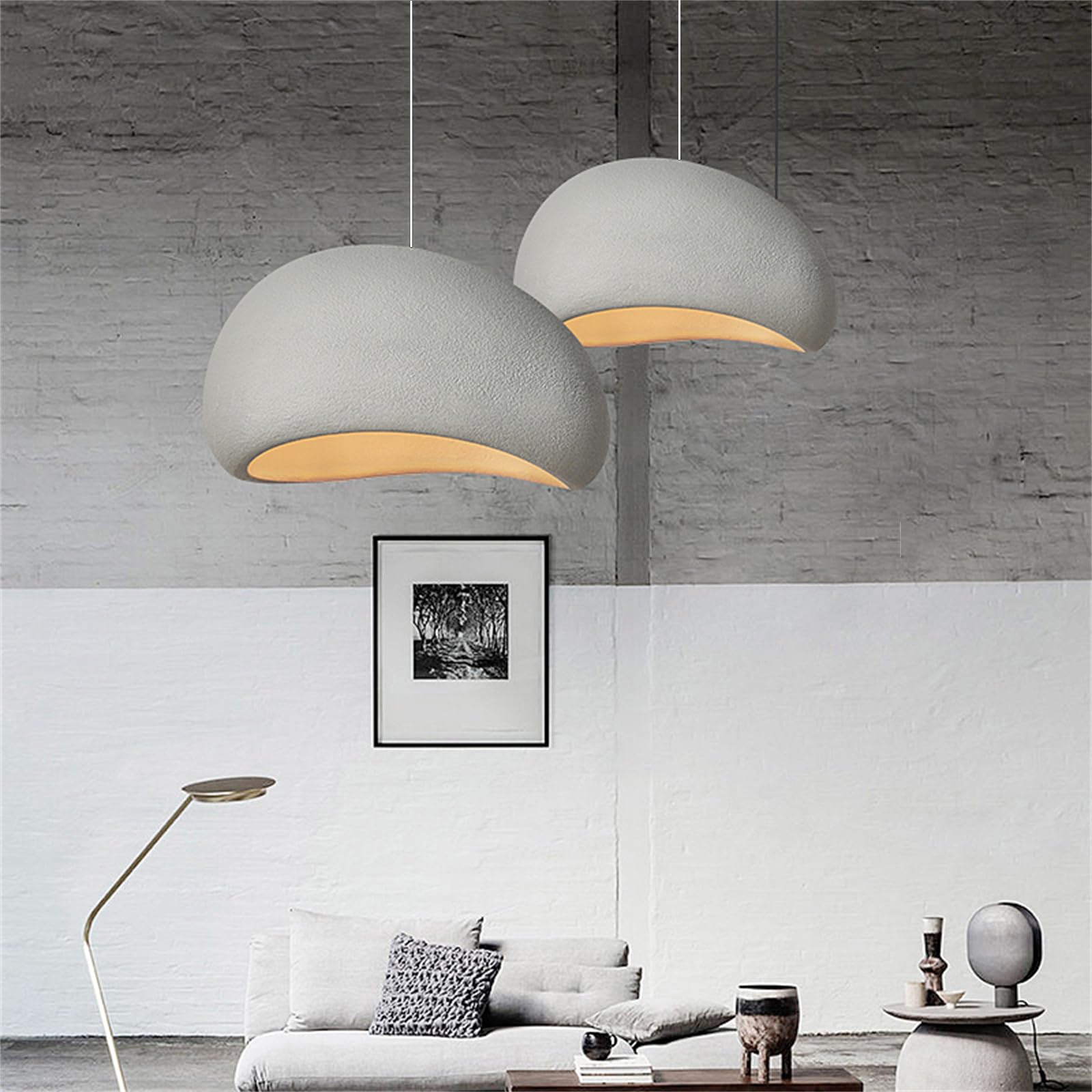 Jaymp 50Cm Modern Pendant Light For Dining Room Kitchen Island Hallway Restaurant Hanging Lamp E26 Base Japanese Wabi-Sabi Style