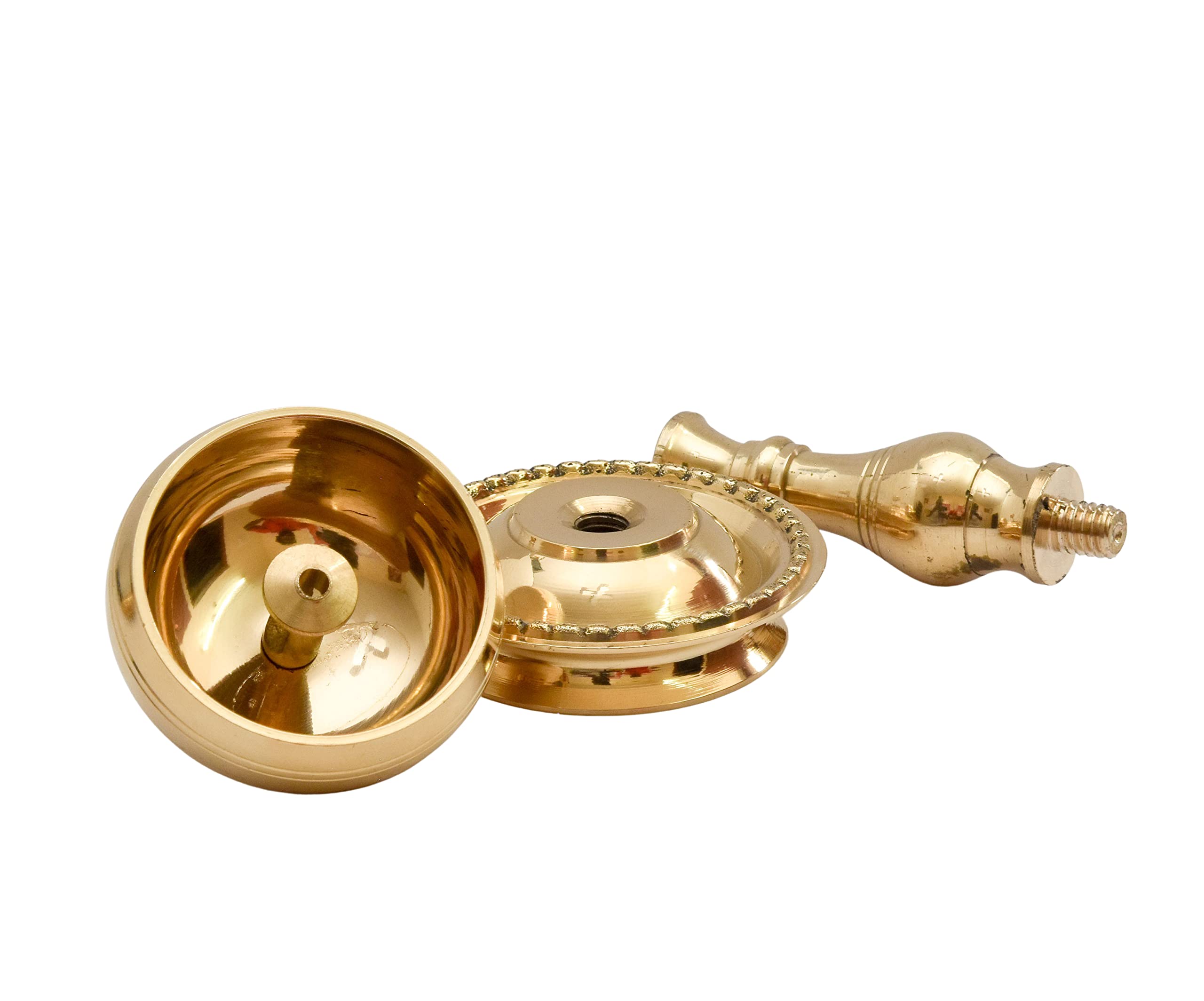 Bhimonee Decor Pure Brass Udupi Nanda Bowl Long Table Diya, 4.25 inches big , brass, Pack of 2 pcs