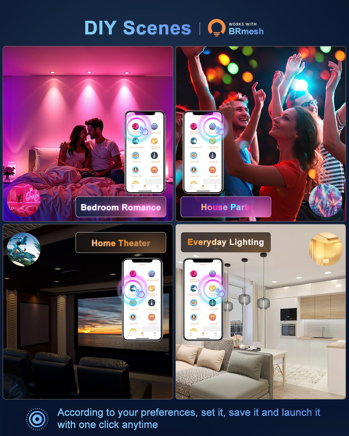 Varicart Smart Recessed Lighting 6 Inch  Rgbcw Color Changing Smart Can Light Bluetooth Connect  Flicker Free  13W 1300Lm  Dimmable Retrofit Downlight Works With Alexa Voice & App Control  12 Pack